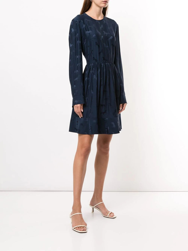 horse print pleated mini dress 3