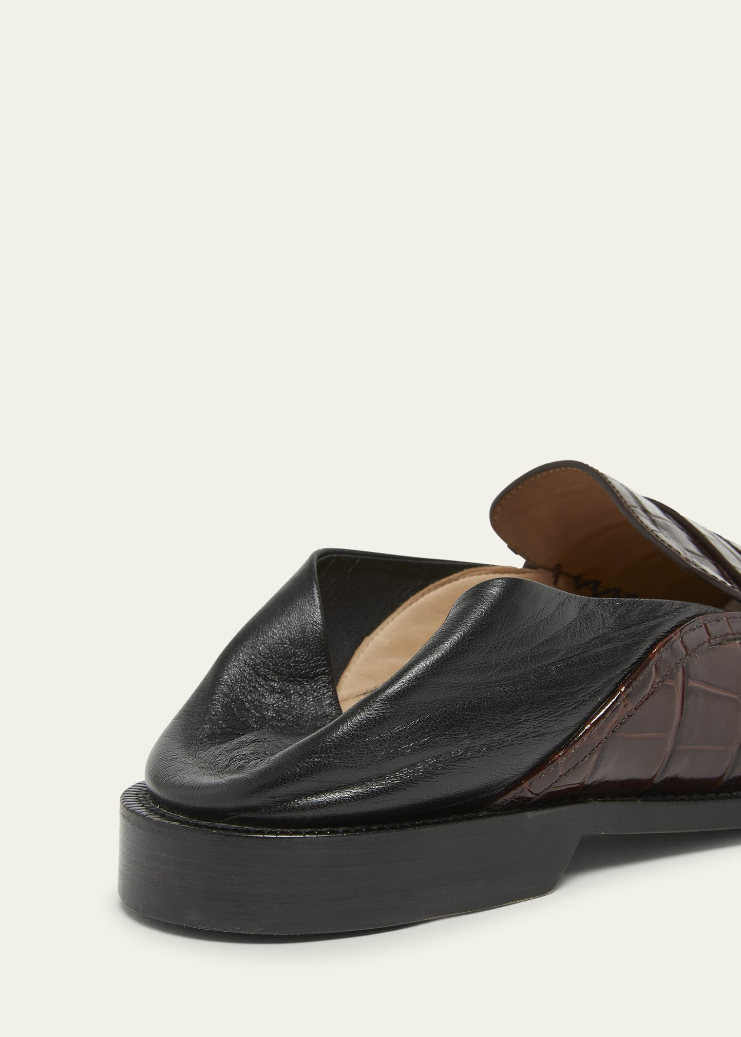 Men's Campo Croc-Effect Collapsible-Back Loafers - 6