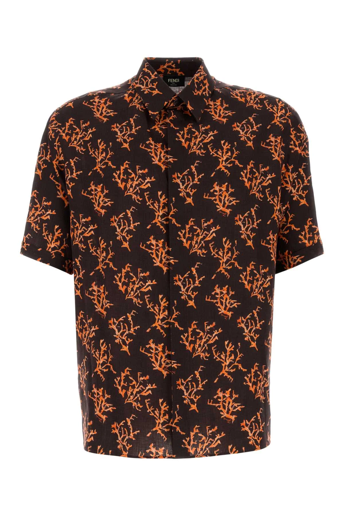 Fendi Men Printed Linen Shirt - 1