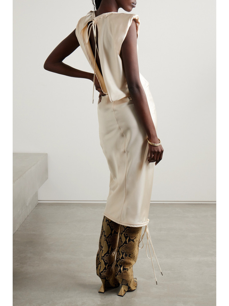 Open-back Satin Midi Dress 3