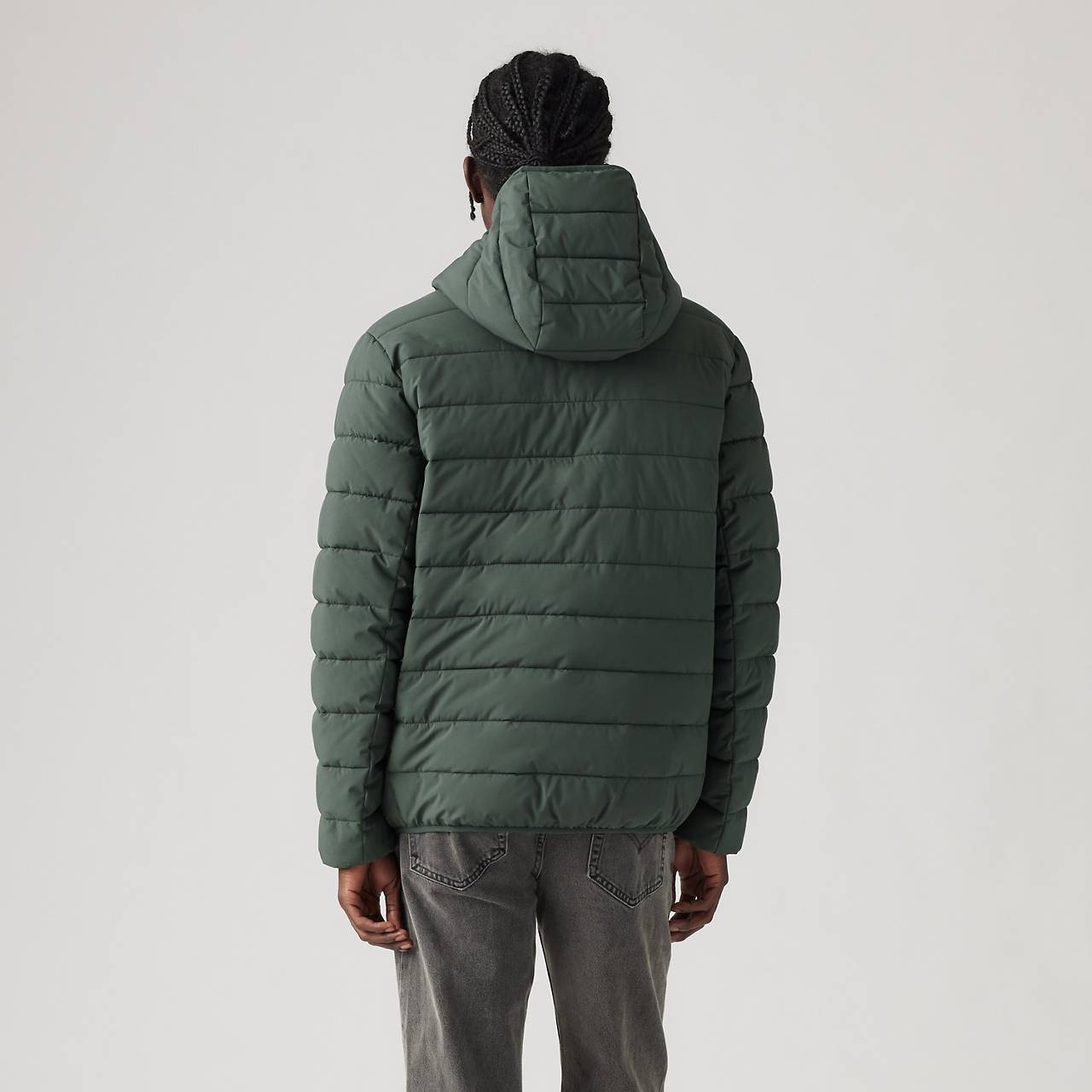 HOODED 2 CHEST POCKET PUFFER JACKET - 3