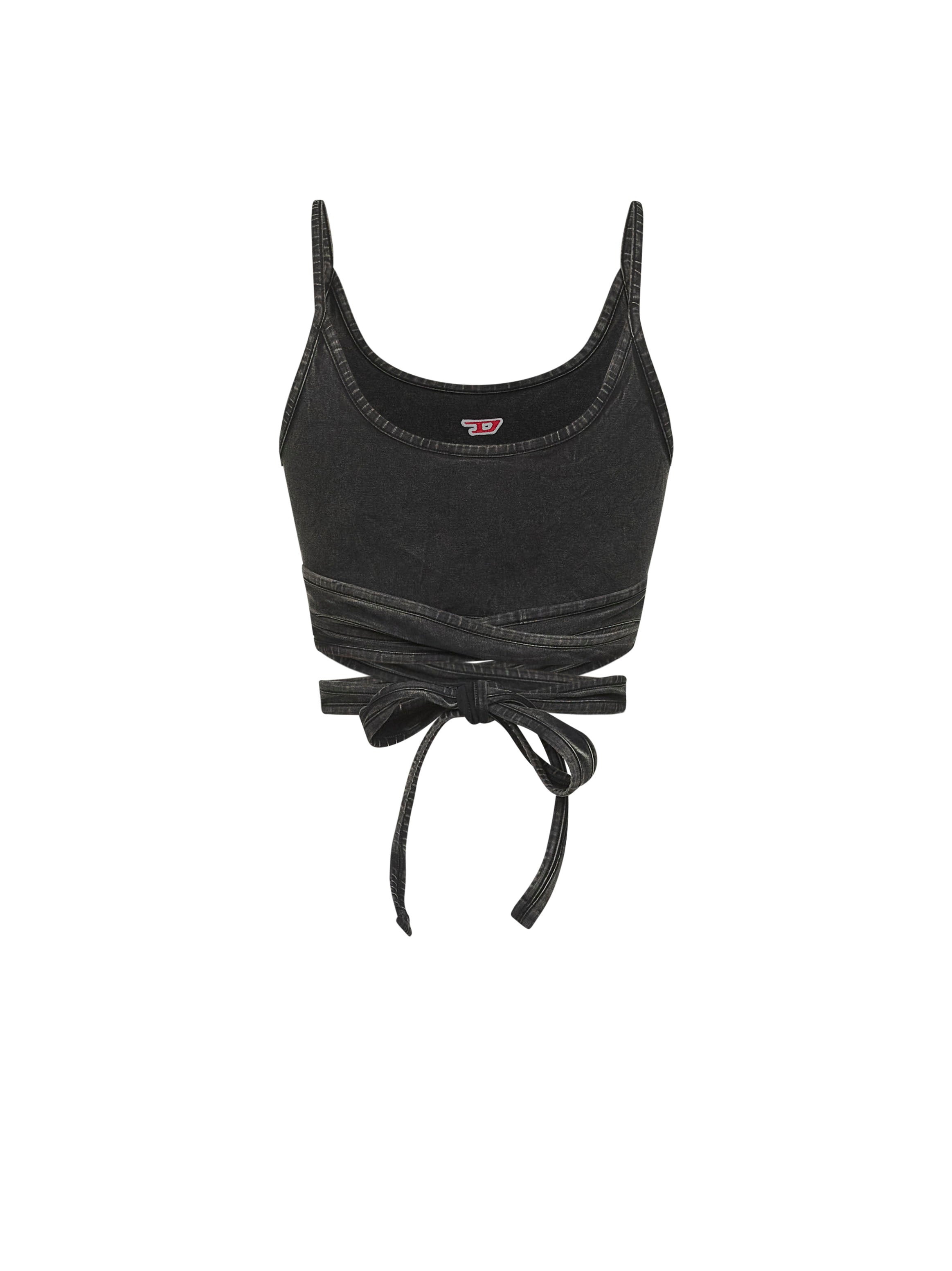 Black denim-effect T-Leya-Tail-R1 top - 2