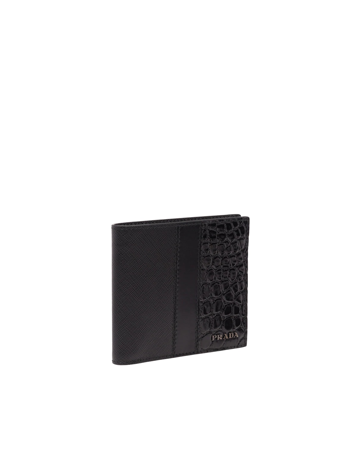 Saffiano and crocodile leather wallet - 4