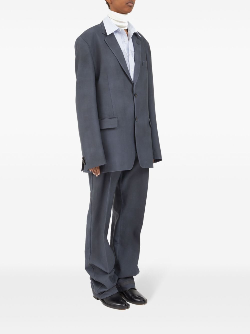 four-stitch single-breasted blazer - 3