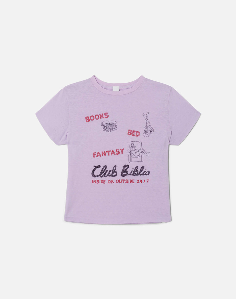 Classic "Club Biblio" Tee - Baby Violet 1