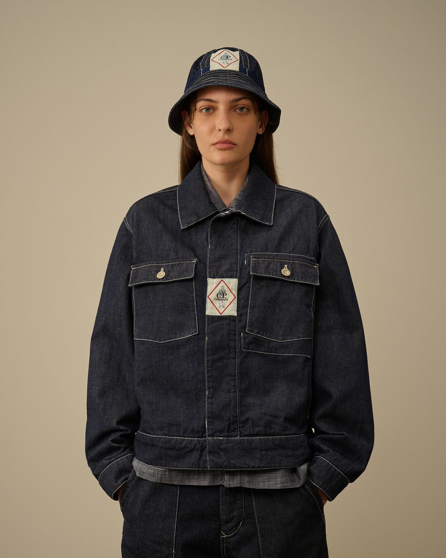 3/1 Hand Plated Denim Short Jacket - 3