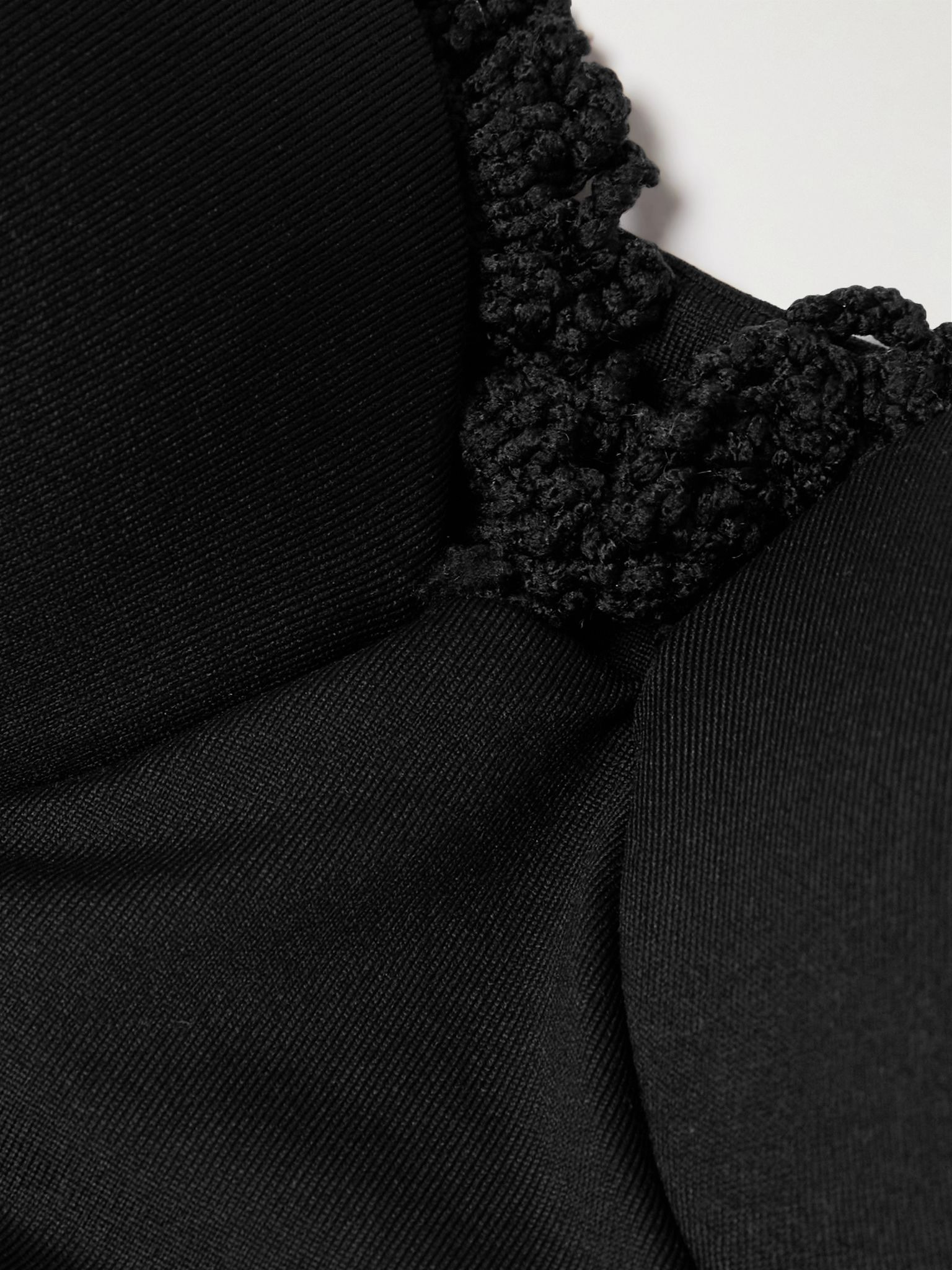Crochet-trimmed underwired swimsuit Black - 5