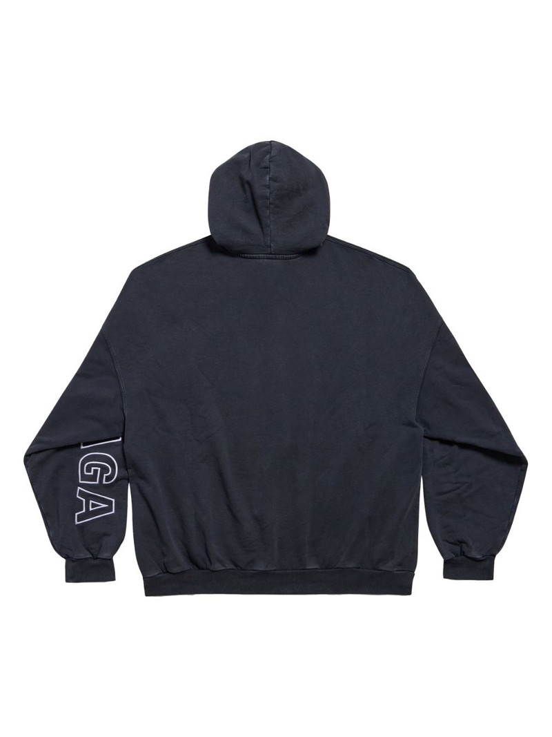 BALENCIAGA logo-print cotton hoodie outlook