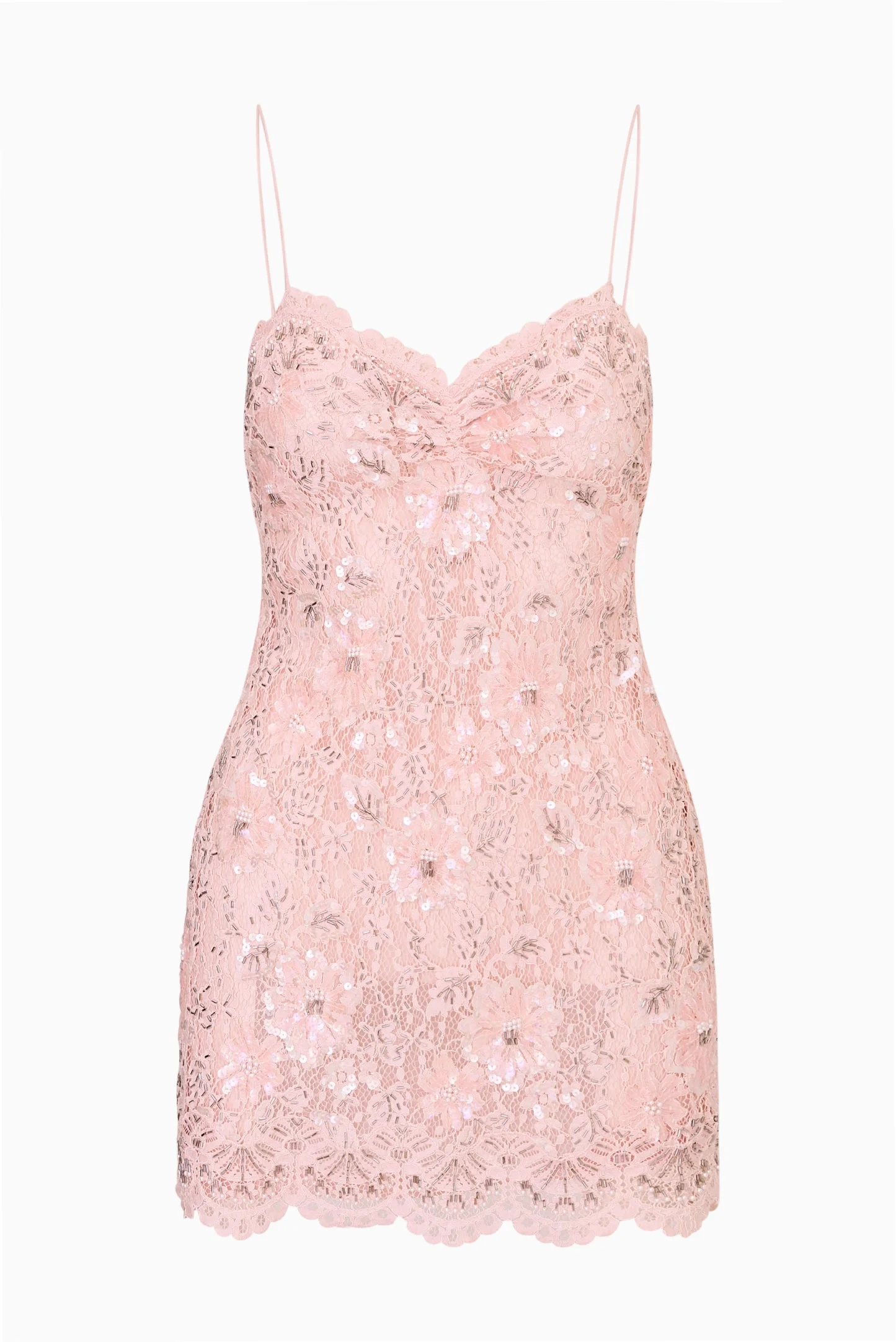Jetta Embellished Lace Mini Dress - 1