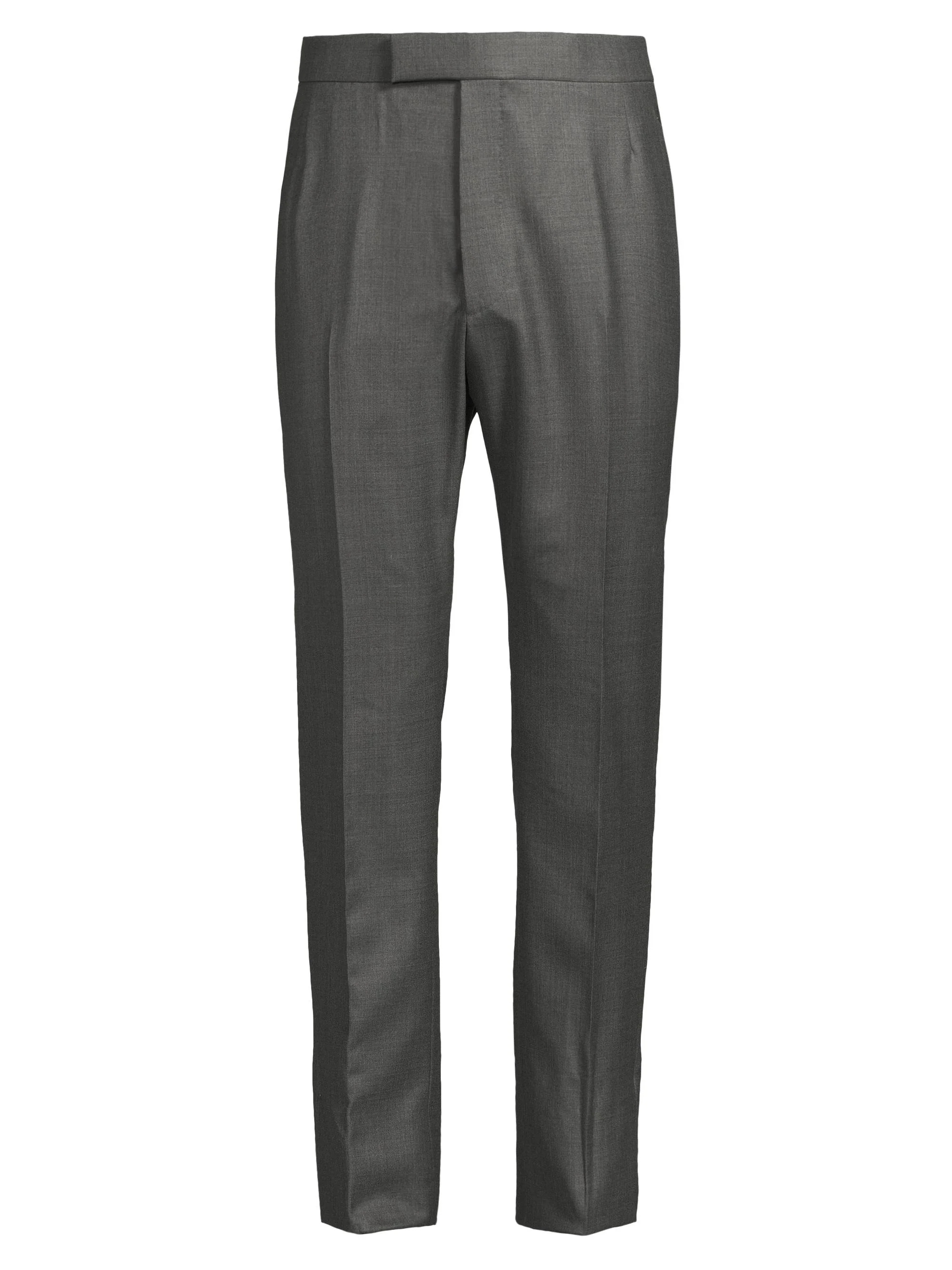 Men's Fit 1 Back-Strap Wool Twill Trousers - Grey - 1