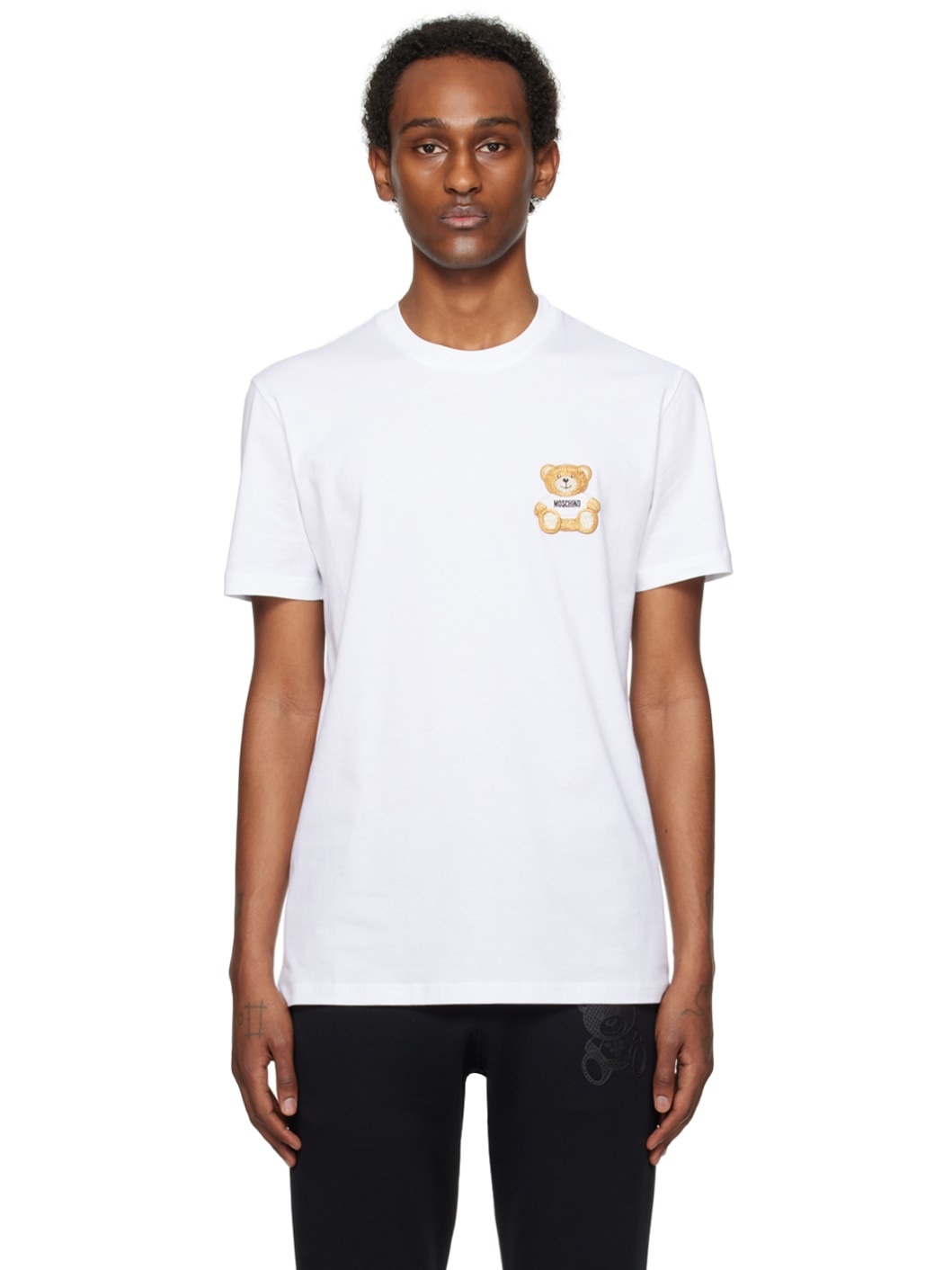 White Teddy Patch T-Shirt - 1