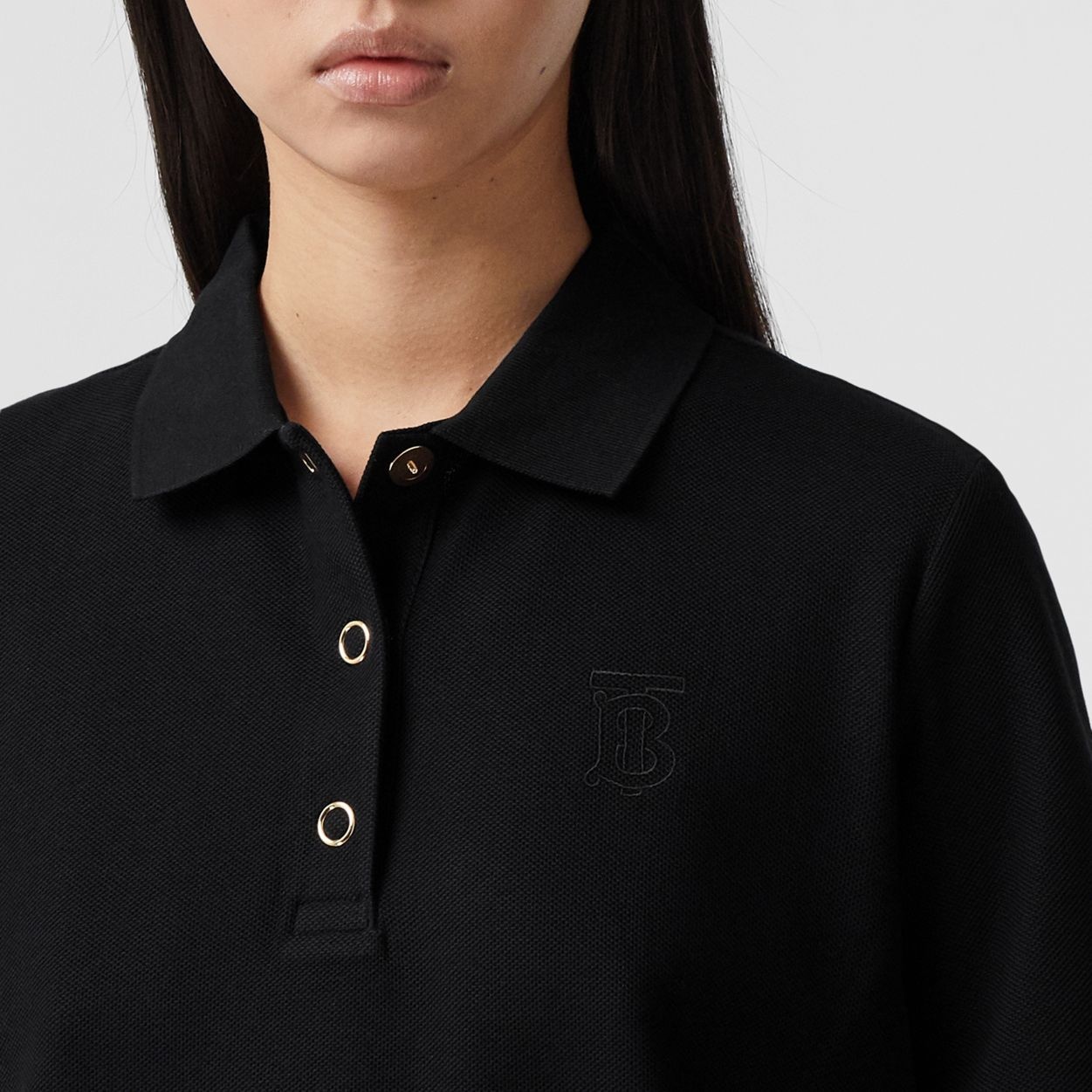 Monogram Motif Cotton Piqué Polo Shirt - 3