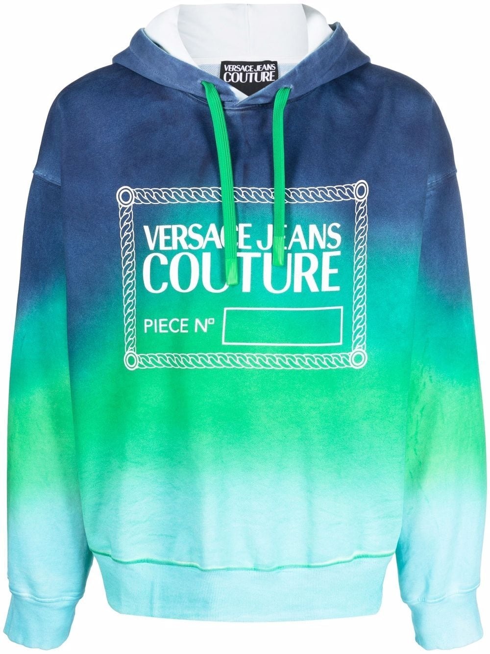 logo-print gradient hoodie - 1