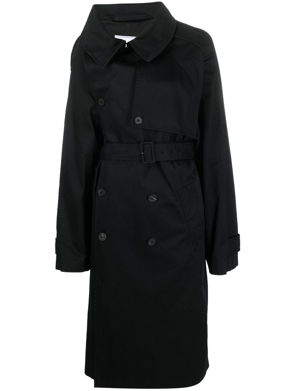 off-shoulder trench coat - 1