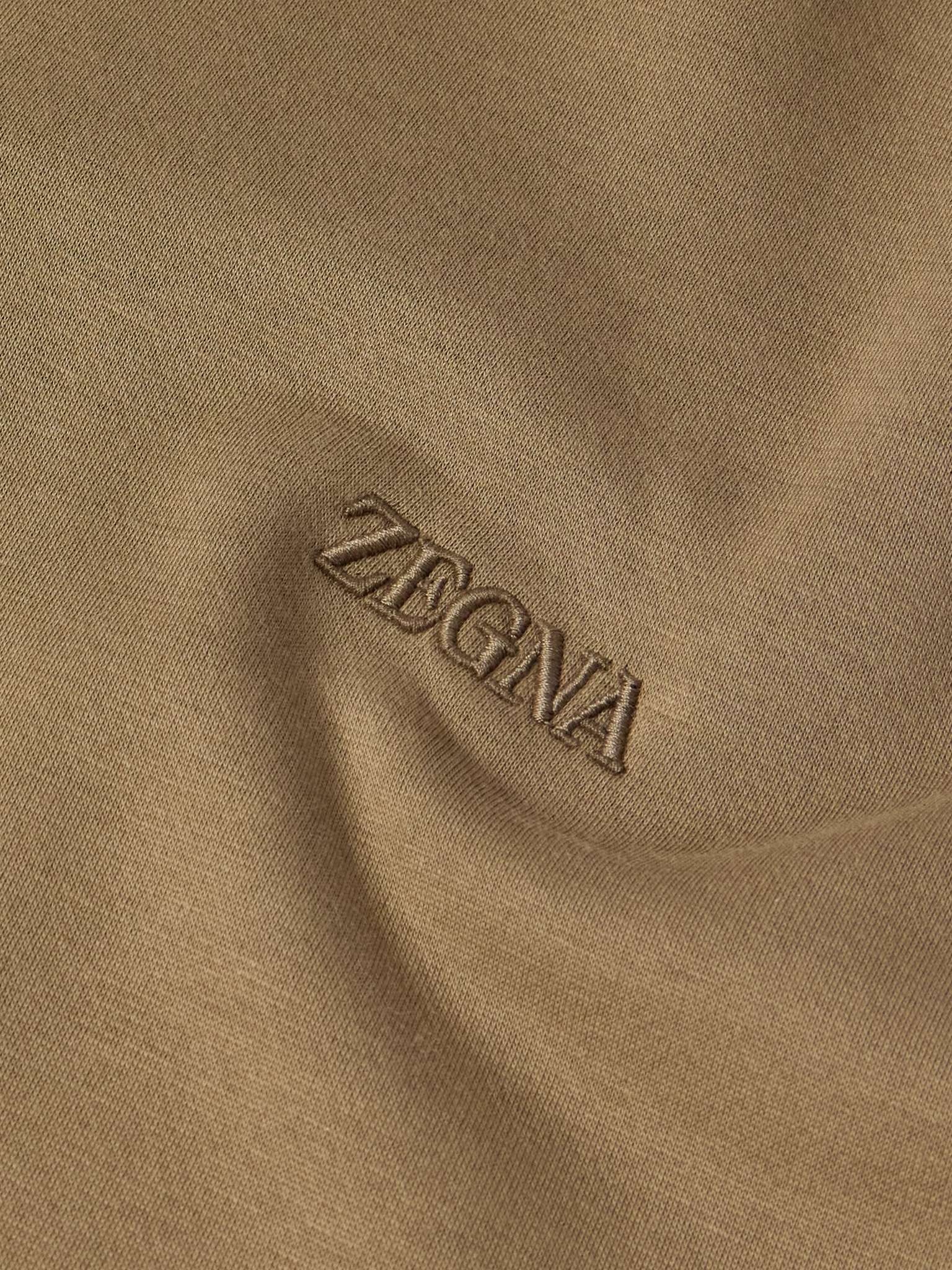 Logo-Embroidered Cotton-Blend Jersey Hoodie - 4