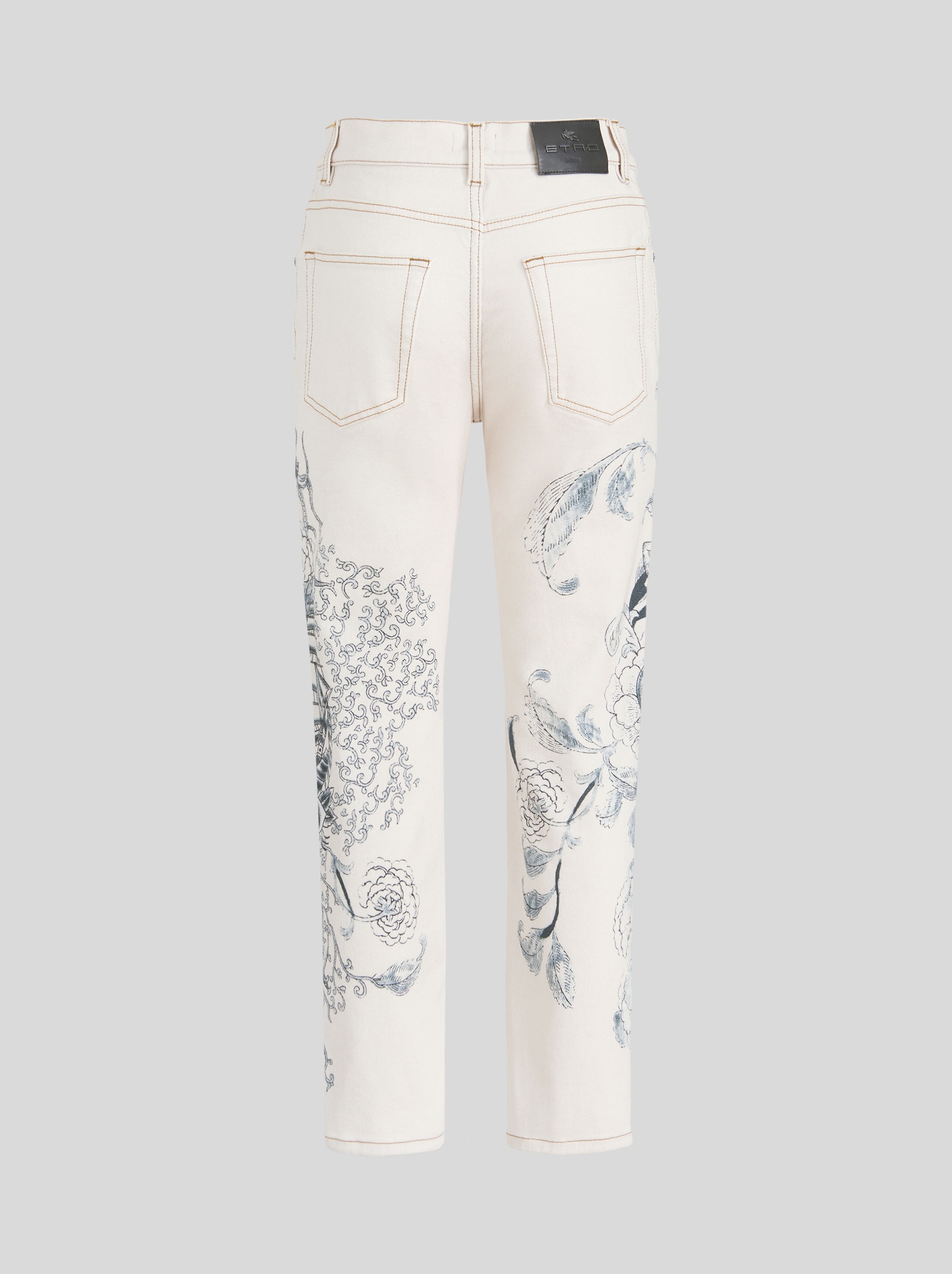 JEANS WITH PLACED PRINT - 5
