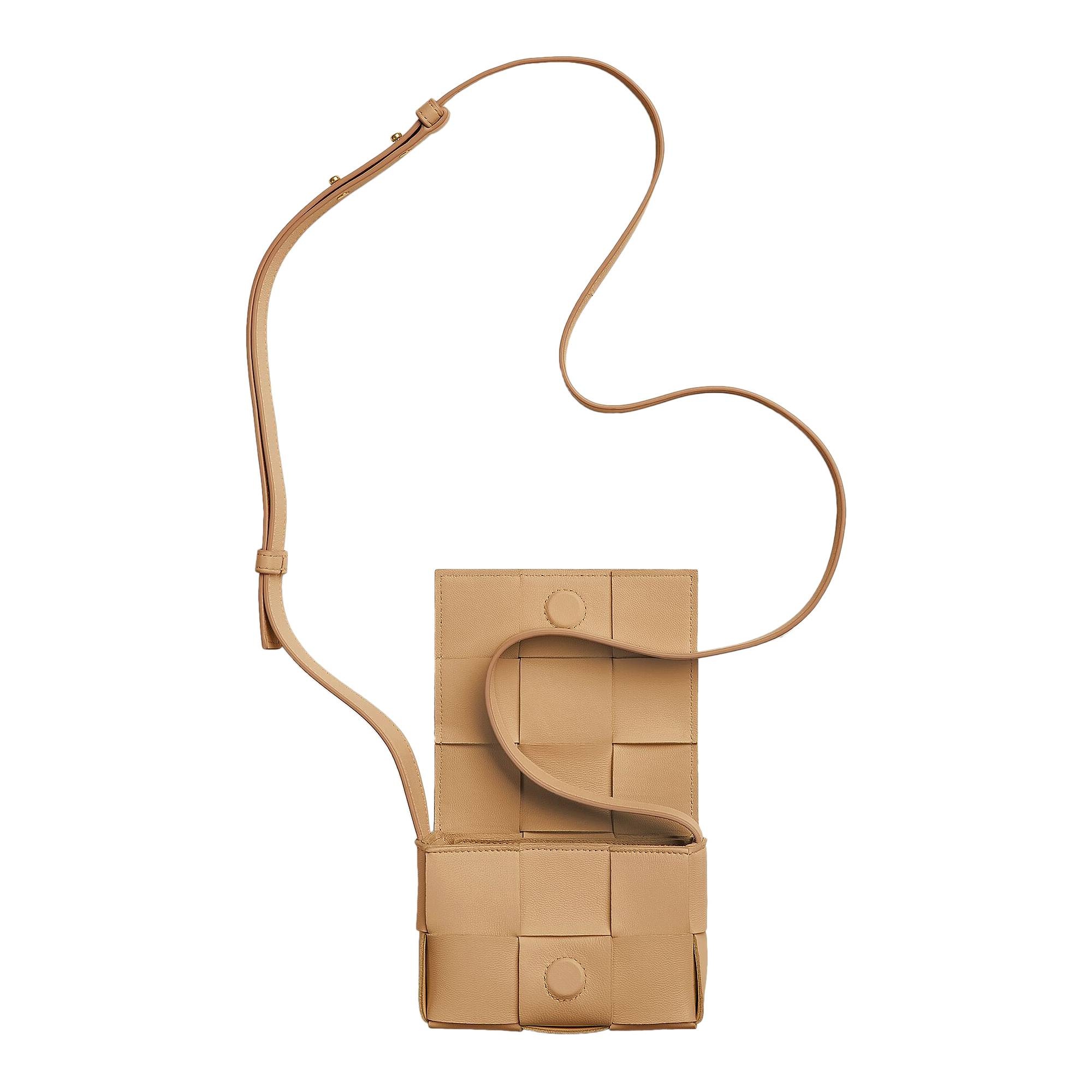 Bottega Veneta Mini Cassette Bag 'Almond/Gold' - 3