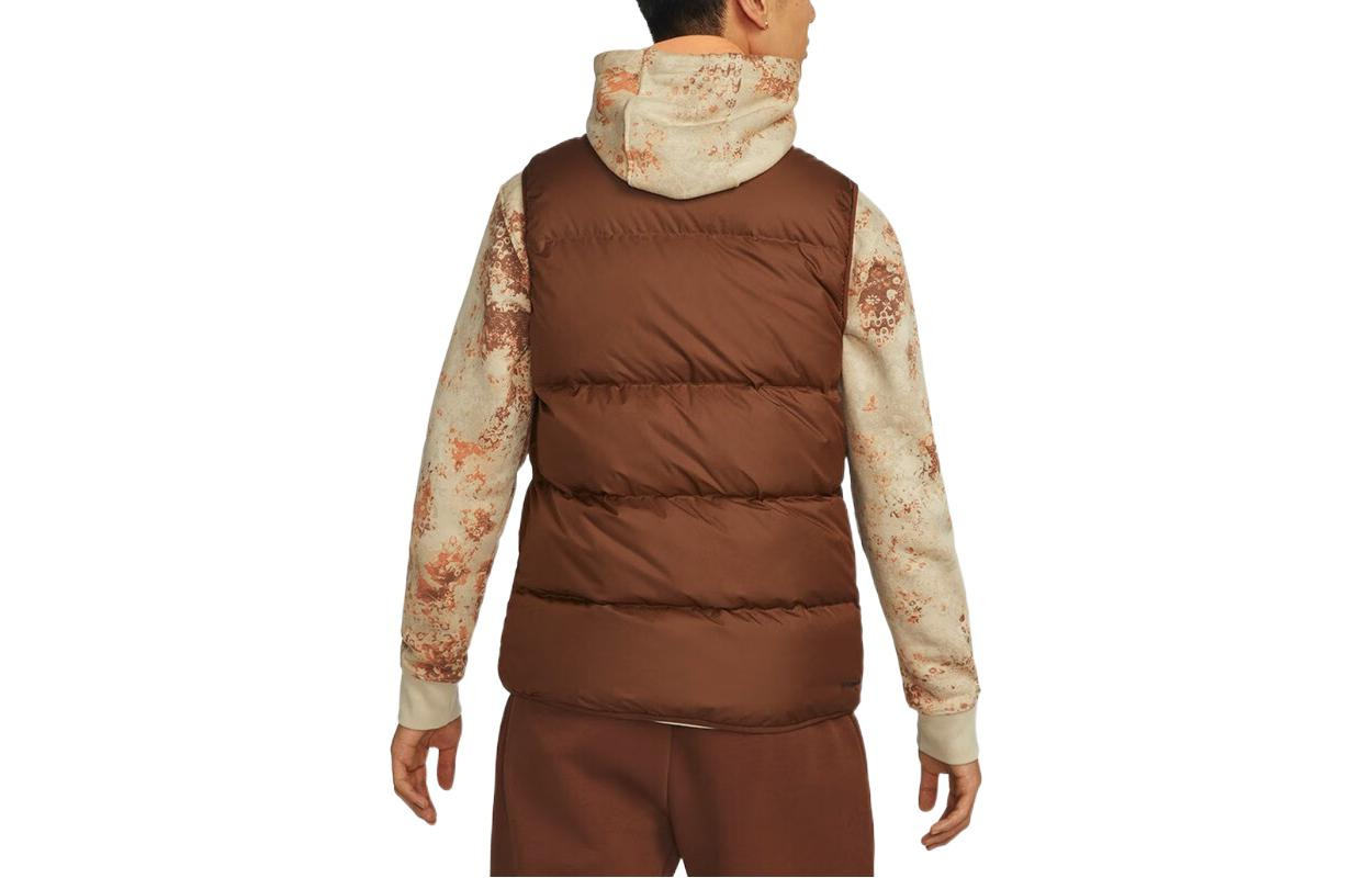 Nike Windproof Warm Stand Collar Down Vest 'Brown' DV1136-259 - 2