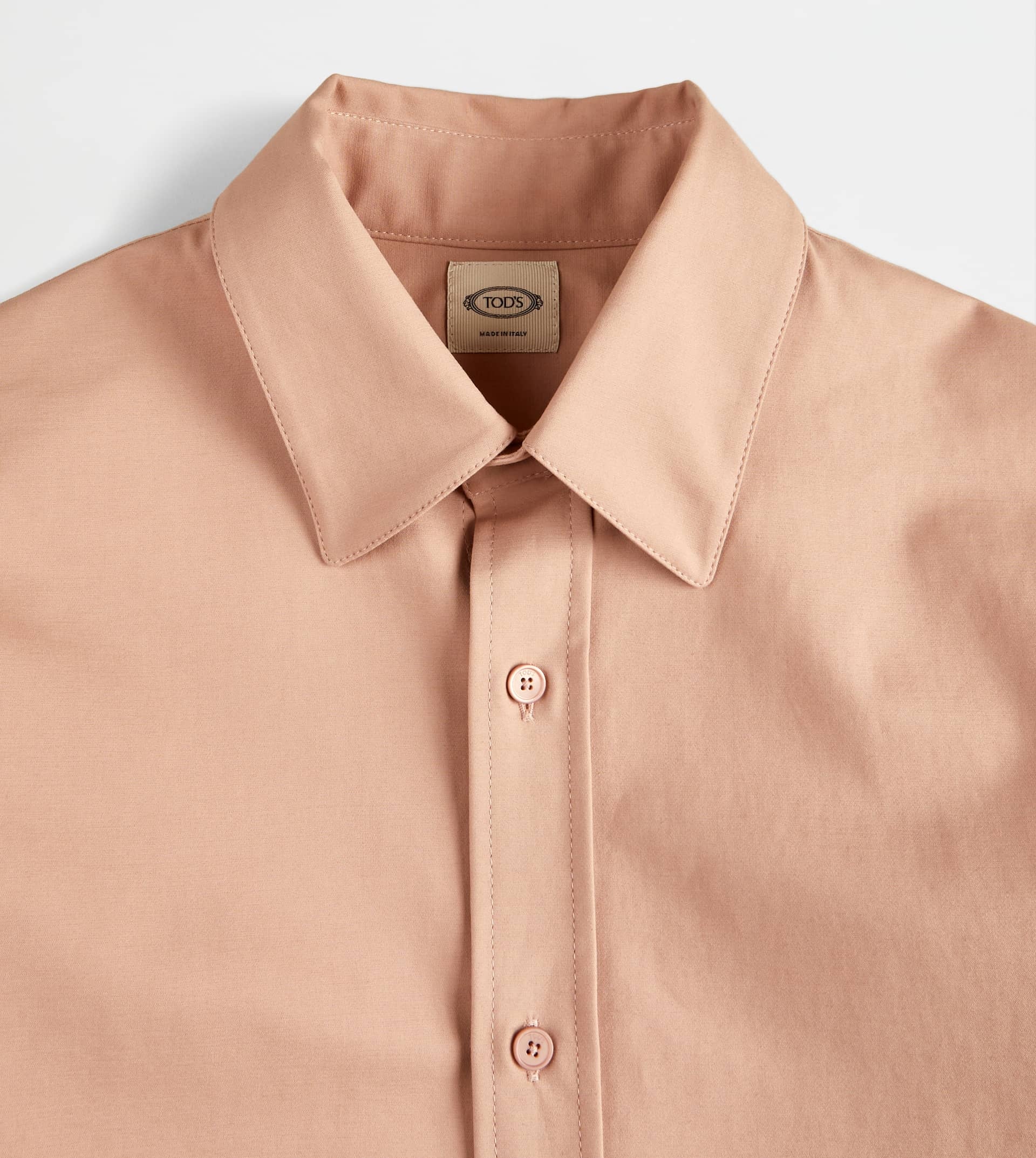 SHIRT IN STRETCH COTTON - BEIGE - 7