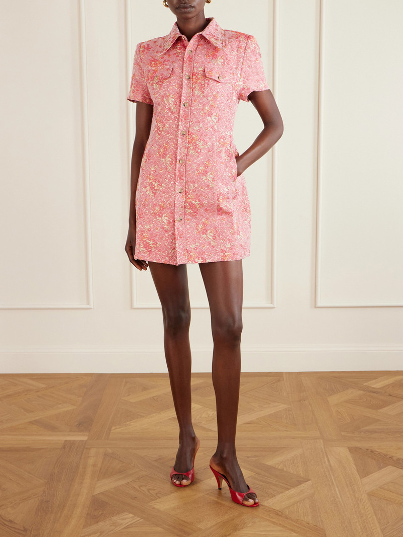 WILLY CHAVARRIA Chavela Cotton-blend Cloqué Mini Dress outlook