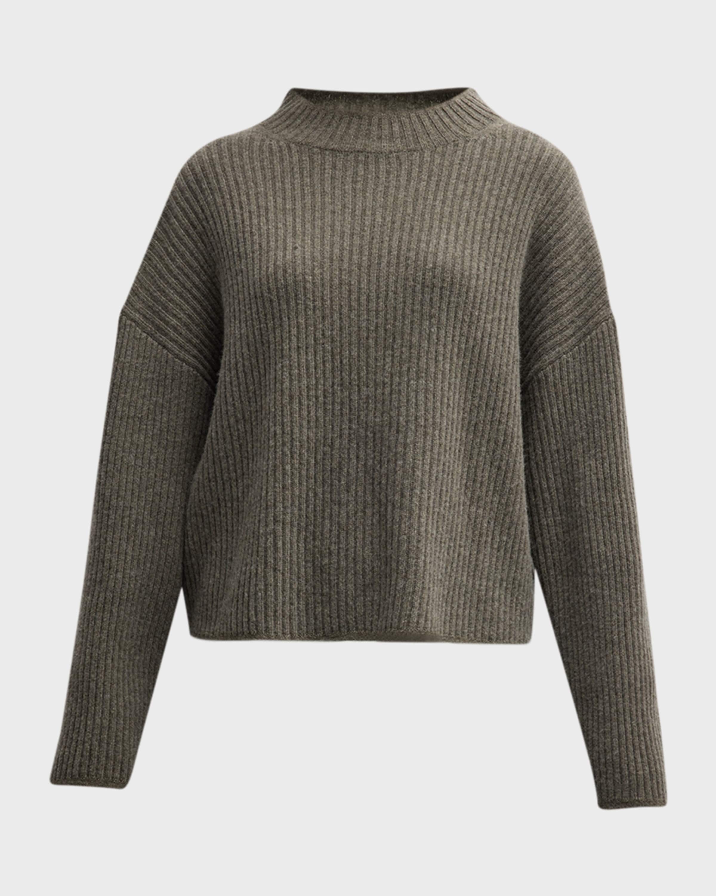 Idesia Mock-Neck Long-Sleeve Ribbed Sweater - 1