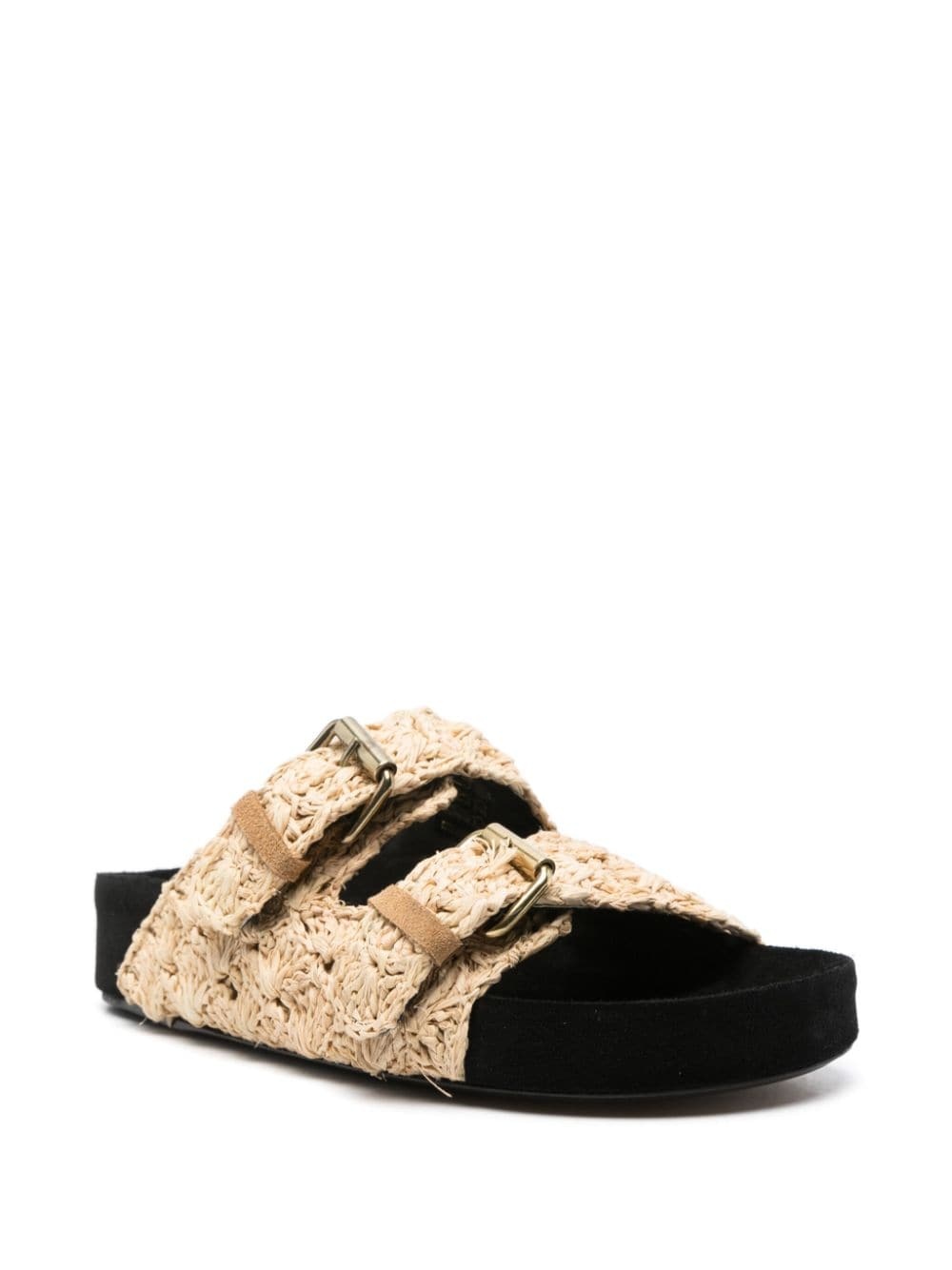 raffia-upper sandals - 2
