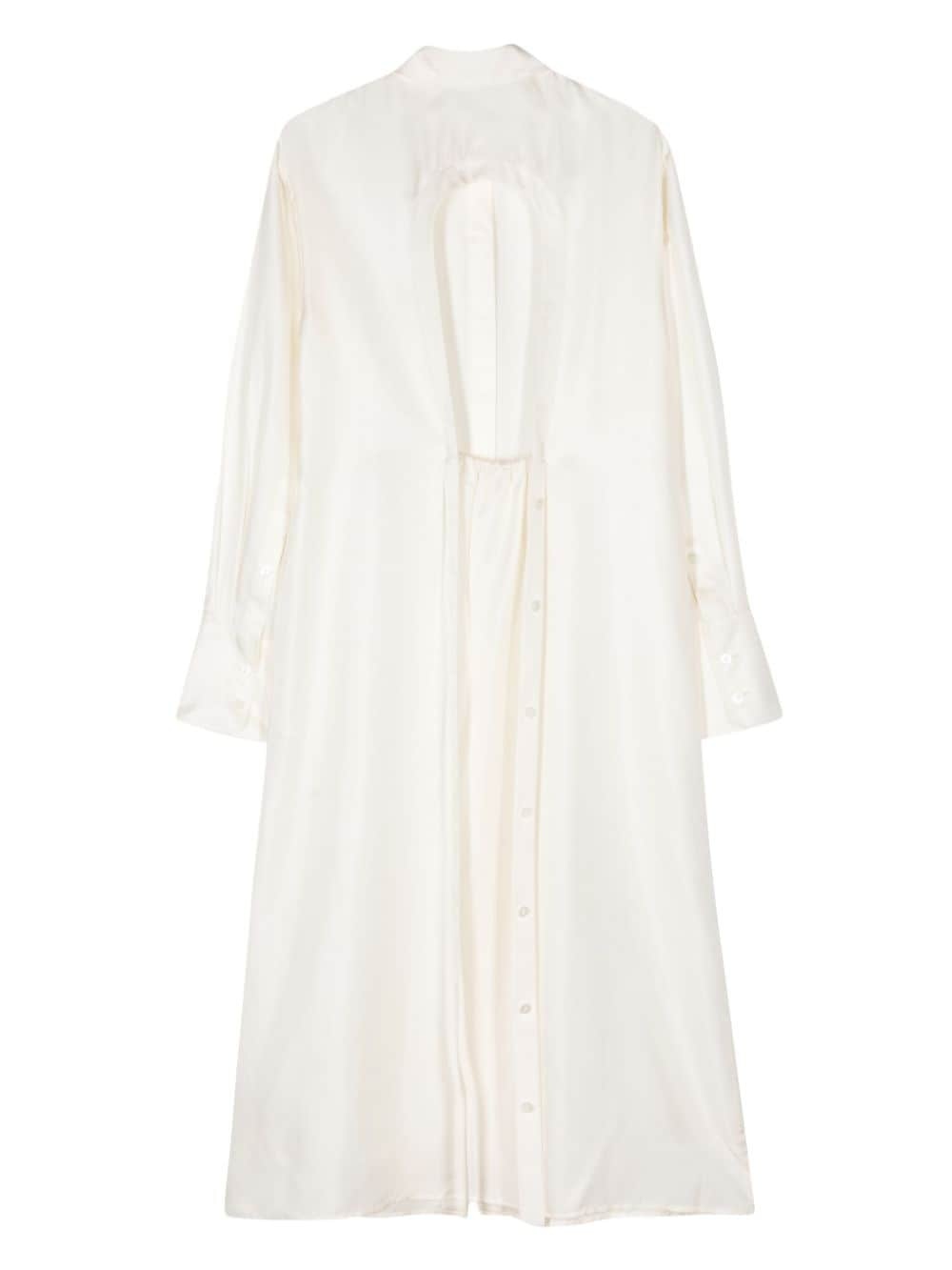 open-back silk midi dress - 2