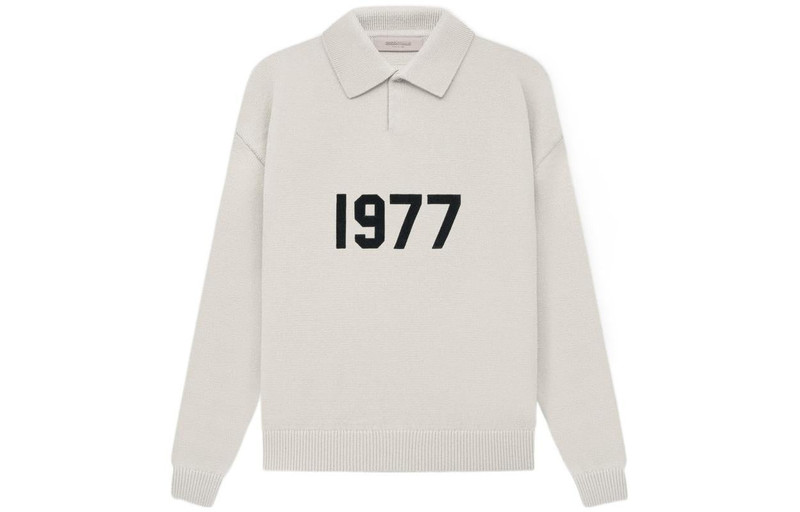 ESSENTIALS Fear of God Essentials SS22 1977 Henley Rugby Polo Shirt 'Wheat' FOG-SS22-157 outlook