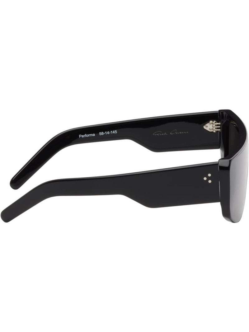 Rick Owens Black Temple Performa Sunglasses outlook
