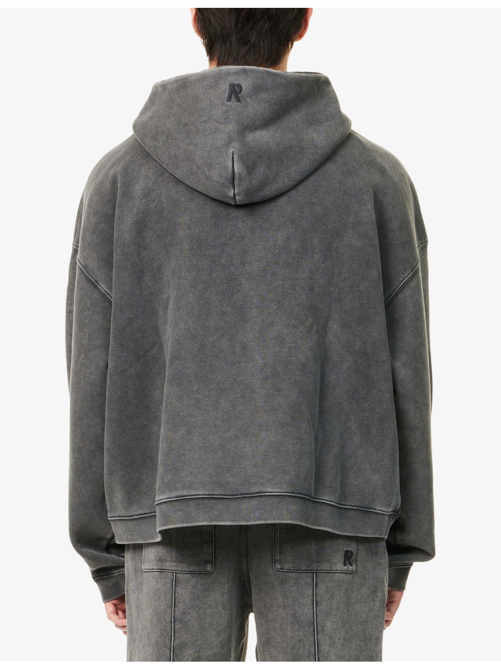 Initial Boxy Logo-Embellished Cotton Hoody - 4