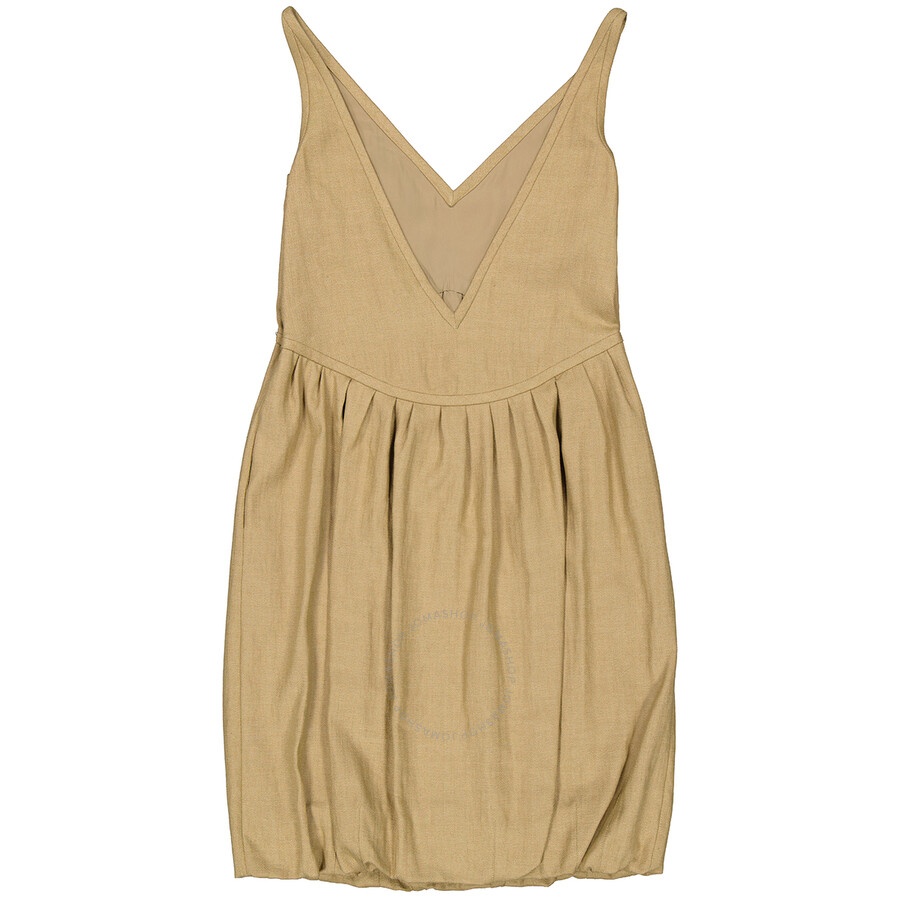 Burberry Honey Linen Blend Bubble Hem Dress - 2