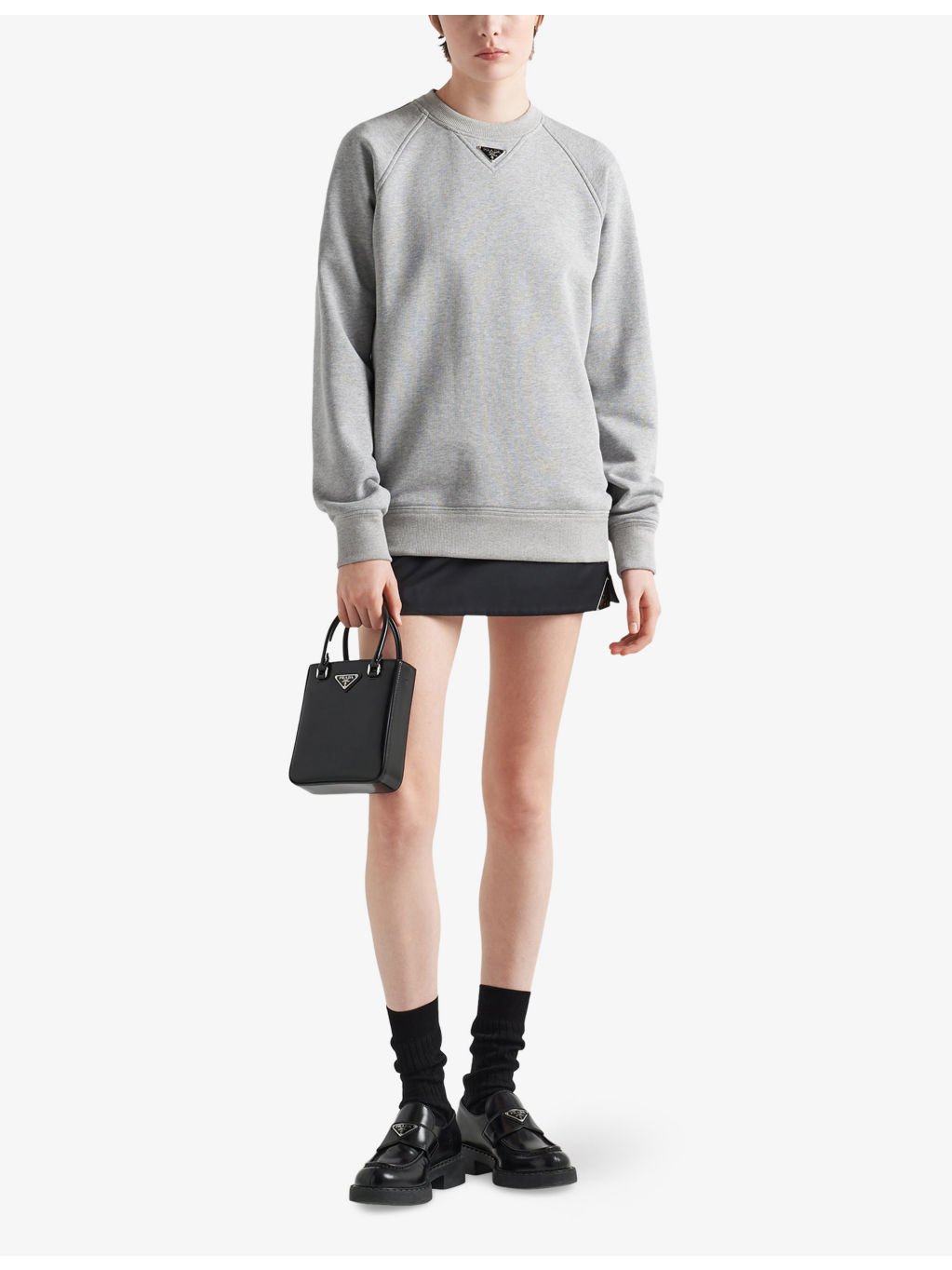 Triangle-Logo Long-Sleeve Cotton-Jersey Sweatshirt - 2