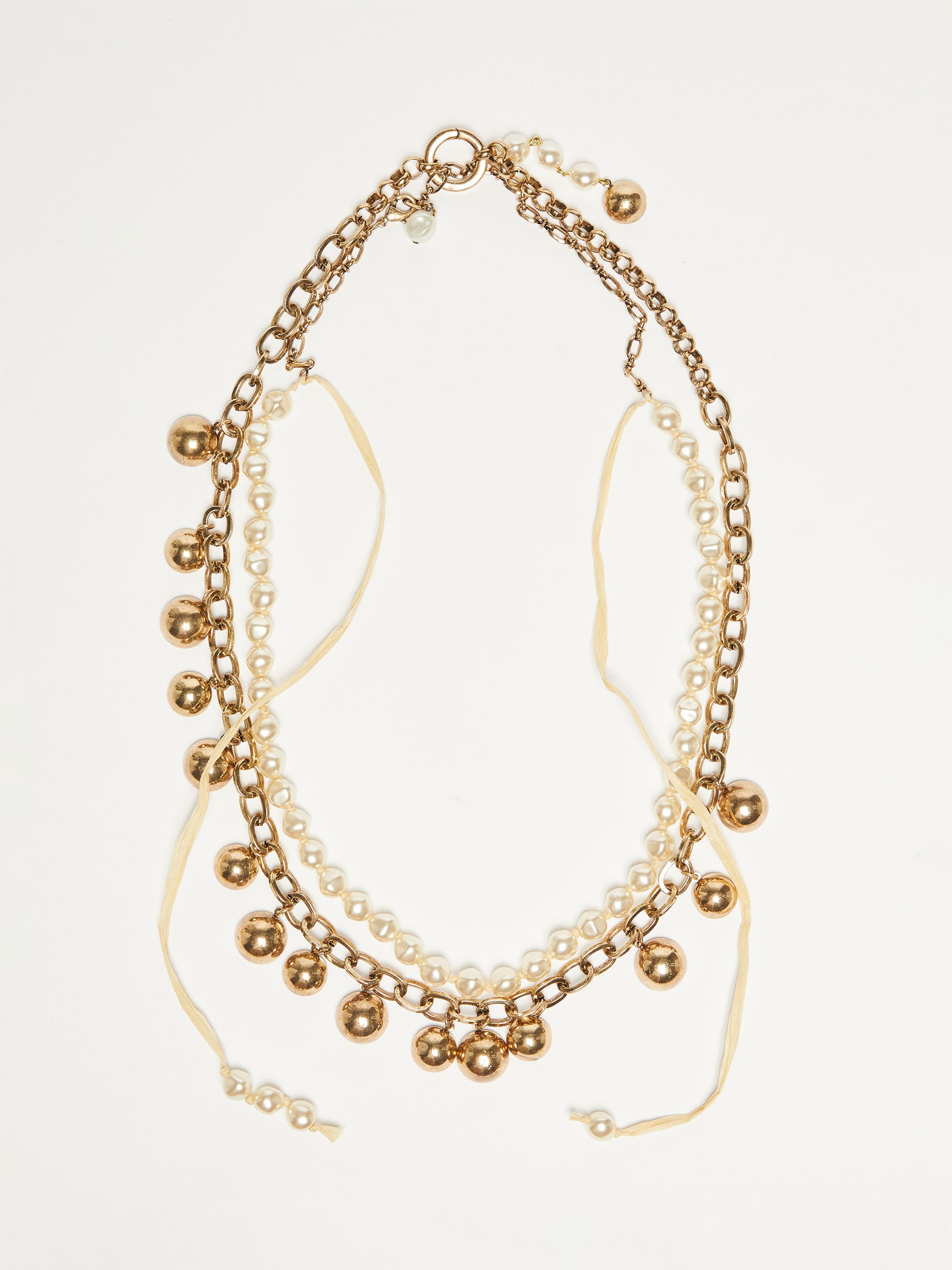 SAVONA Sphere and bead-adorned two-strand necklace - 1