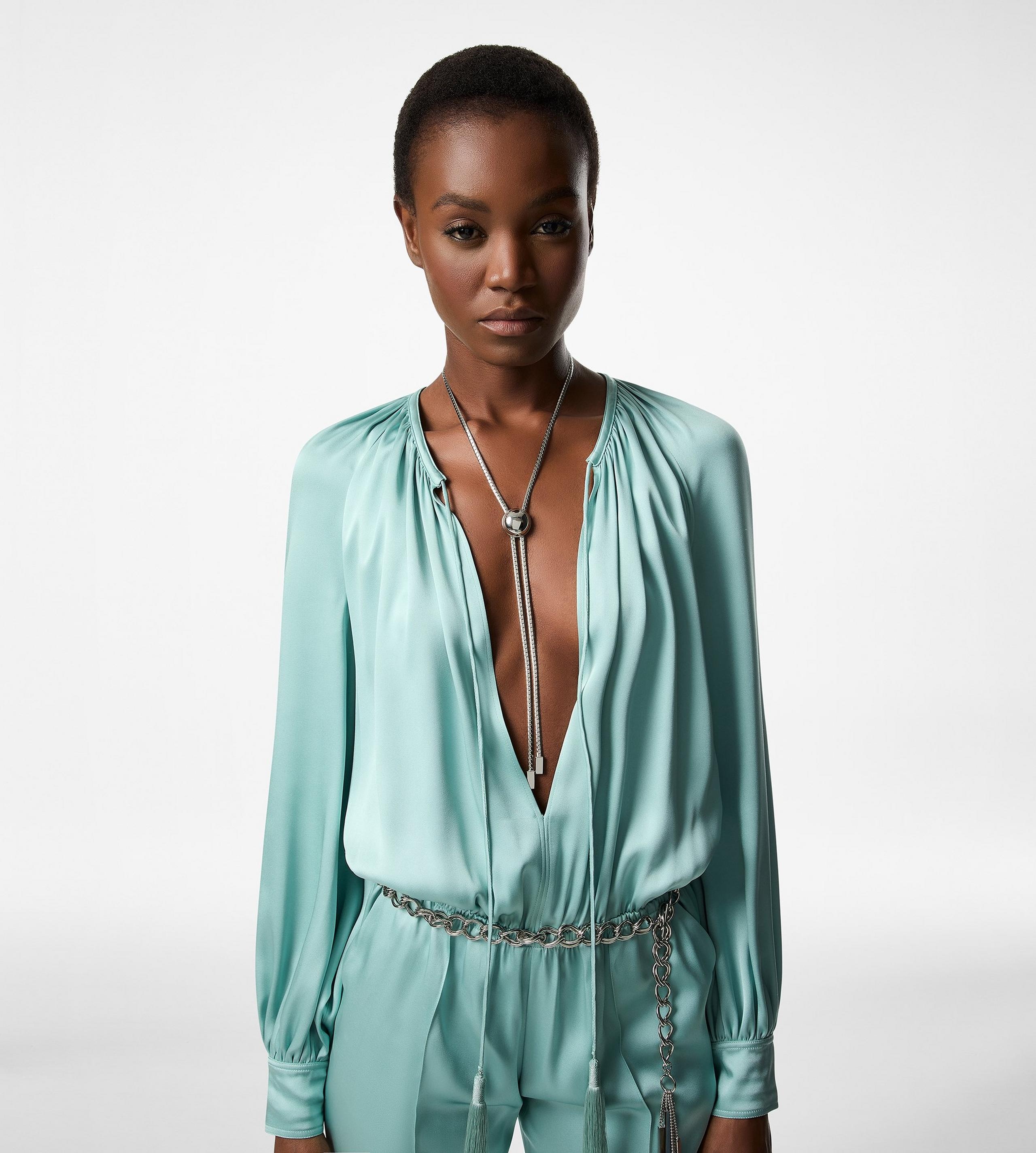 BRASS DOME LARIAT NECKLACE - 3