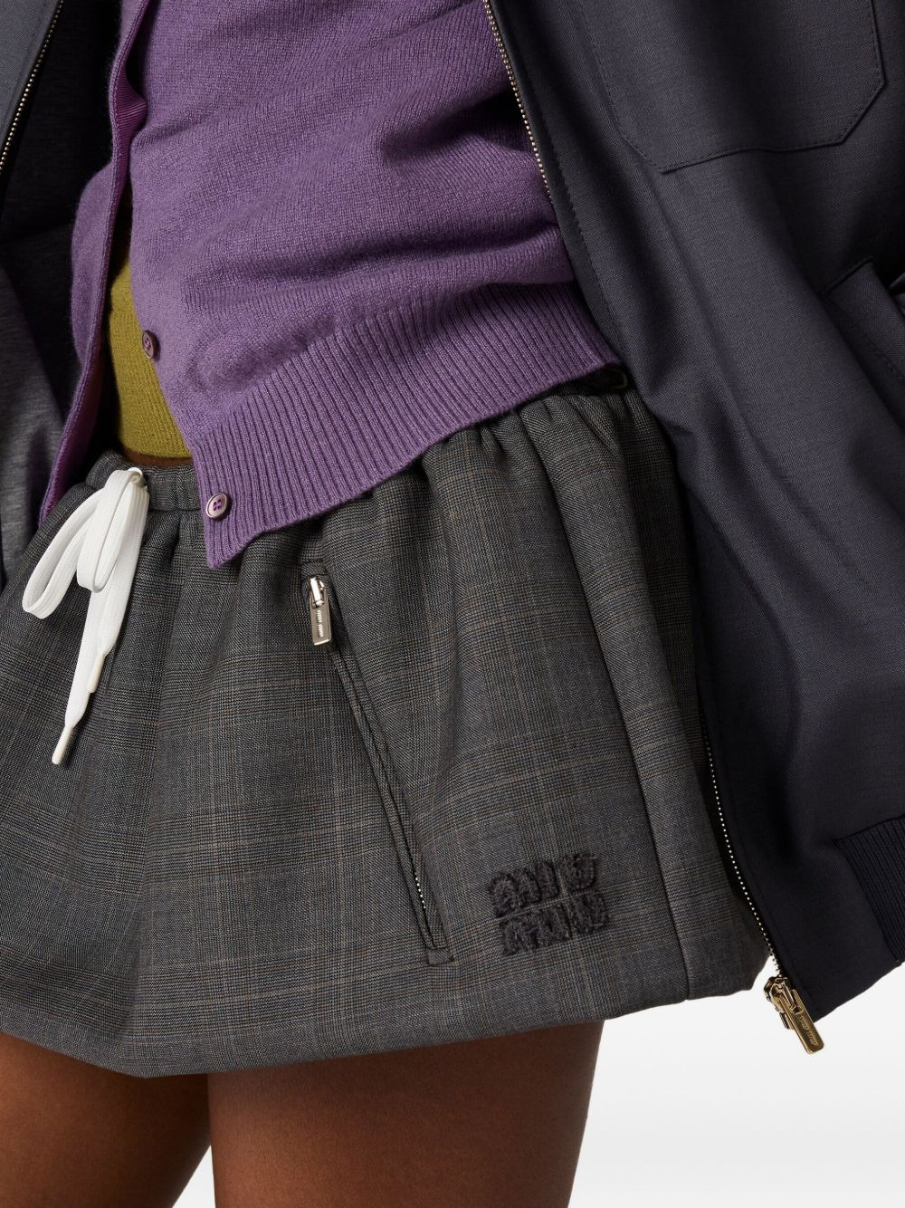 Prince Of Wales check mini skirt - 4