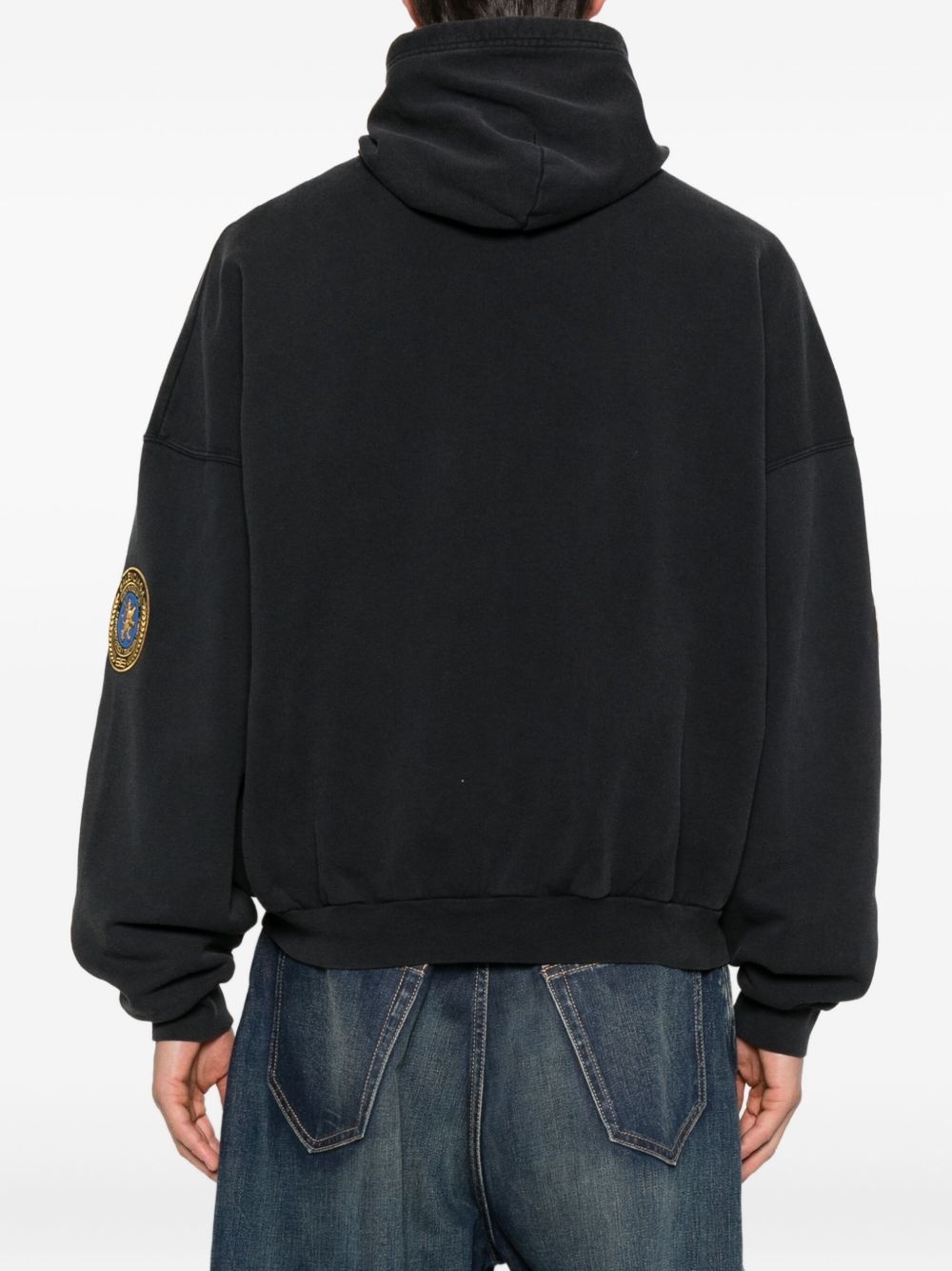 uniform-patch hoodie - 4