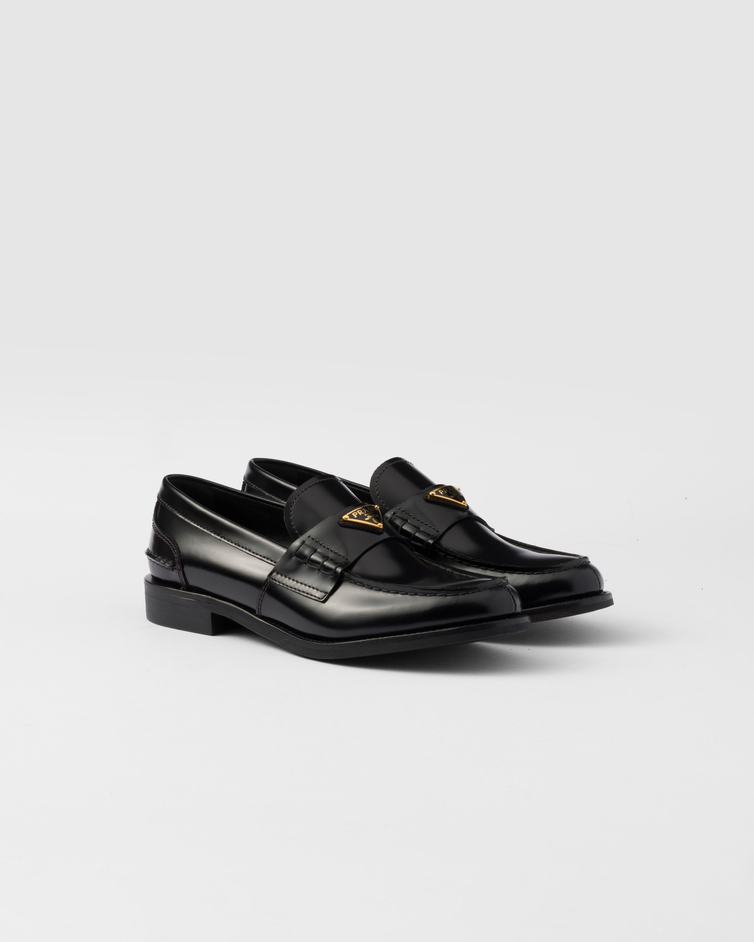 Brushed leather loafers - 1