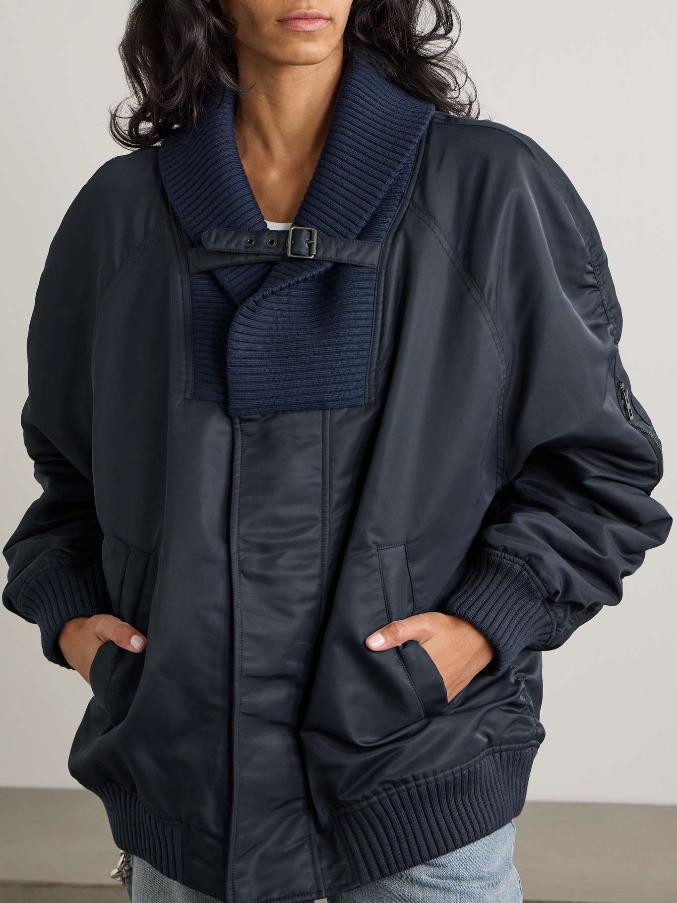 Oversized shell bomber jacket - 3