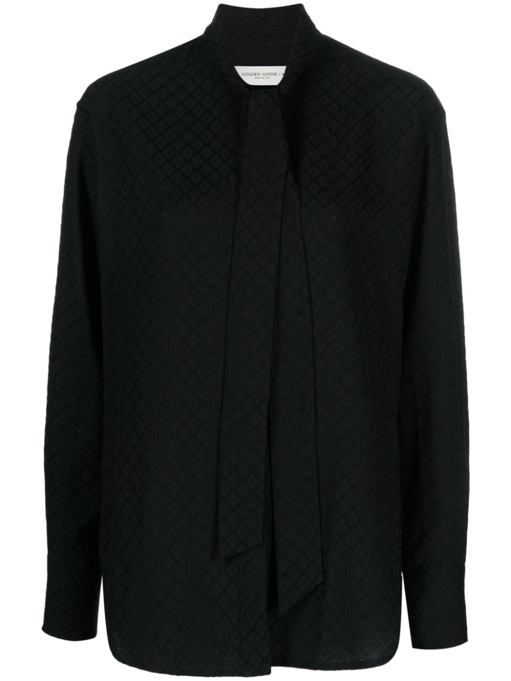 diamond-jacquard blouse - 1