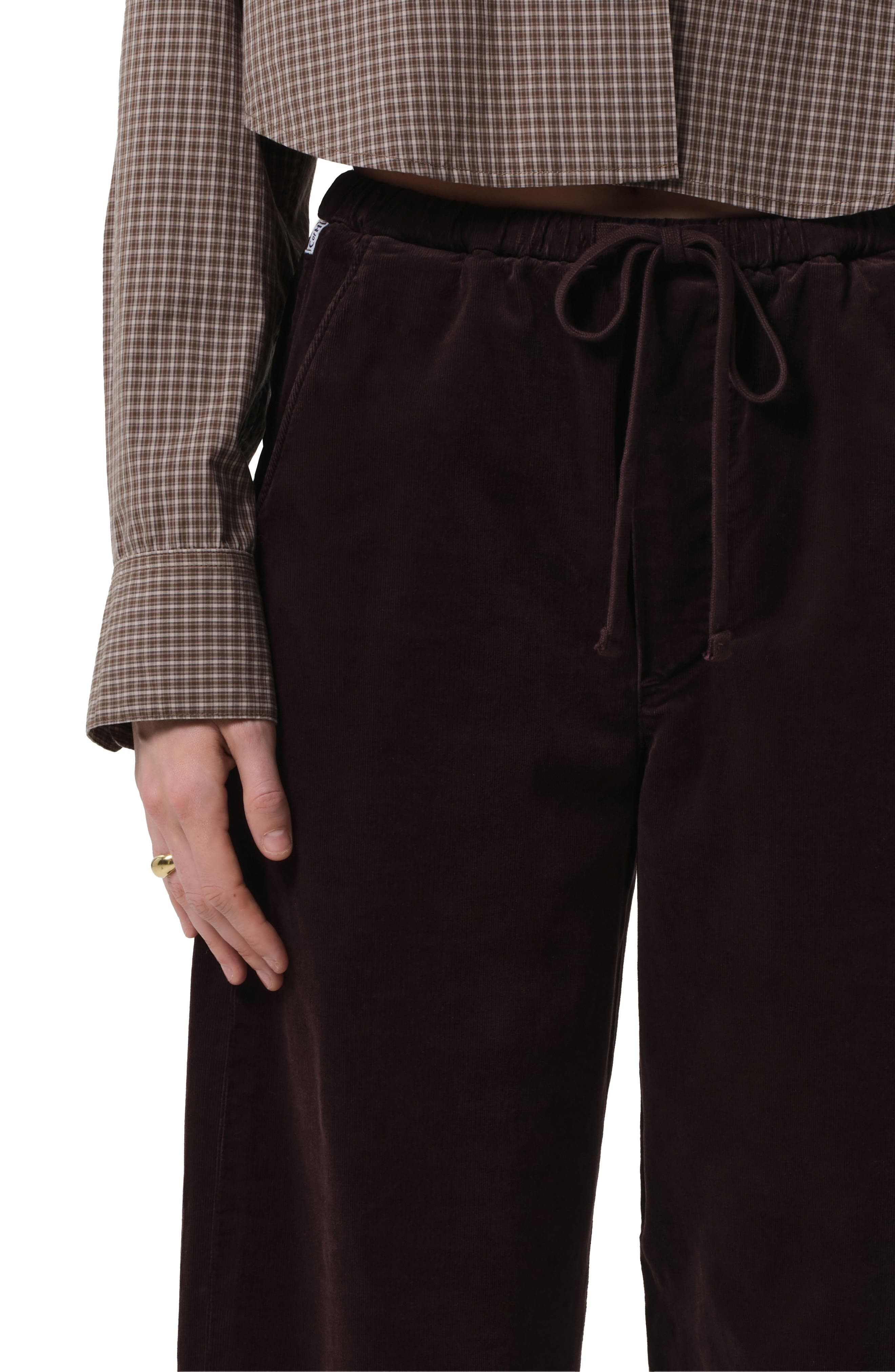 Citizens of Humanity Aurora Pull-On Stretch Cotton Pants in Barrister Dark Brown at Nordstrom - 4