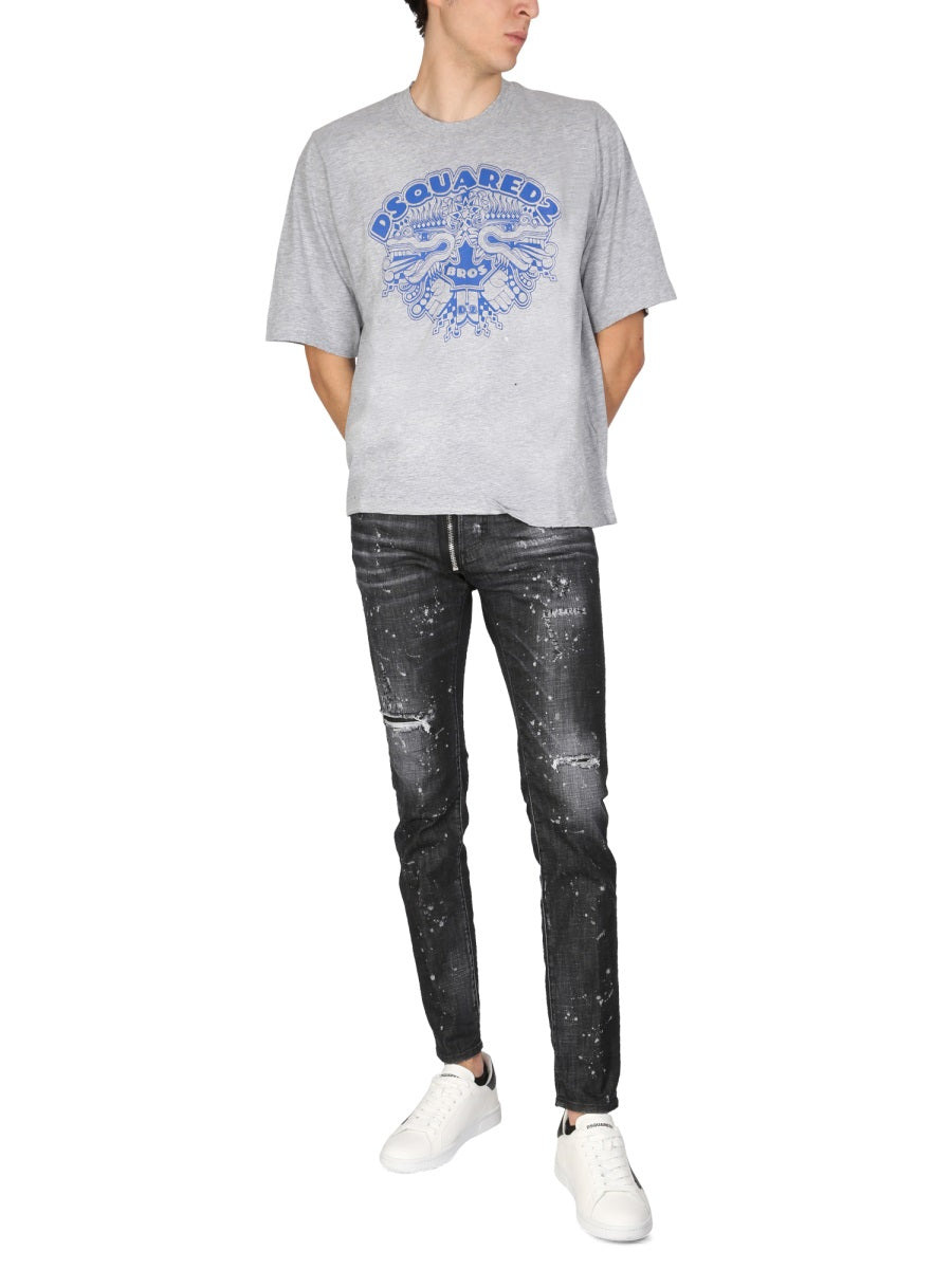 Dsquared Men Dragon Bros Football T-Shirt - 2