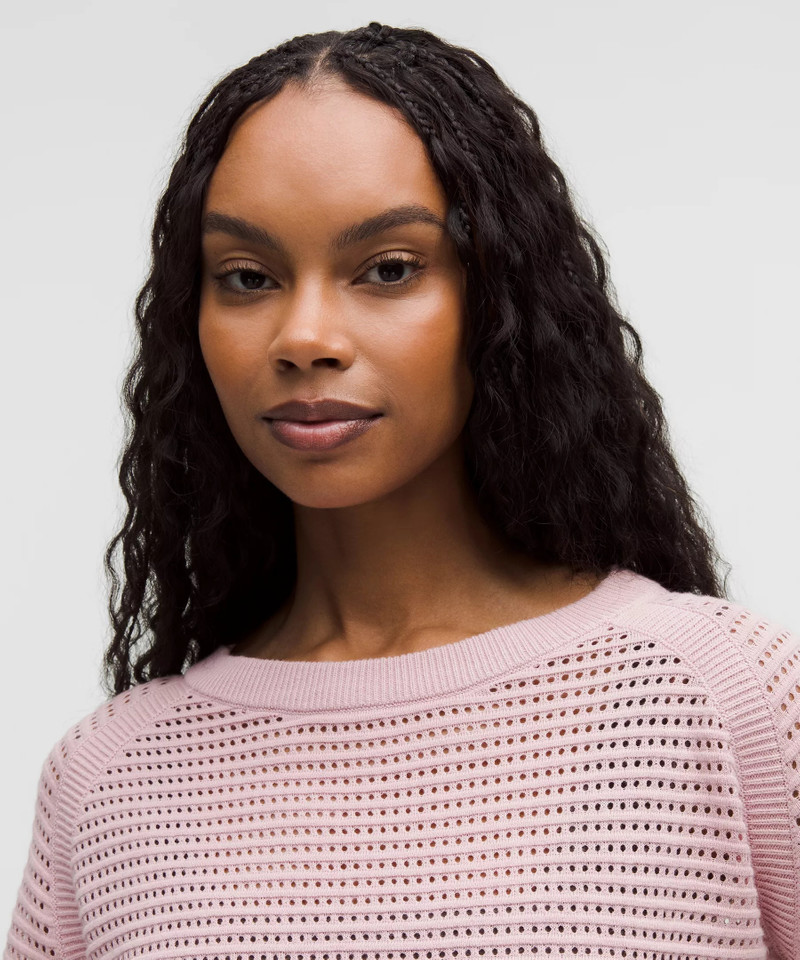 Pointelle-Knit Cotton Sweater 4