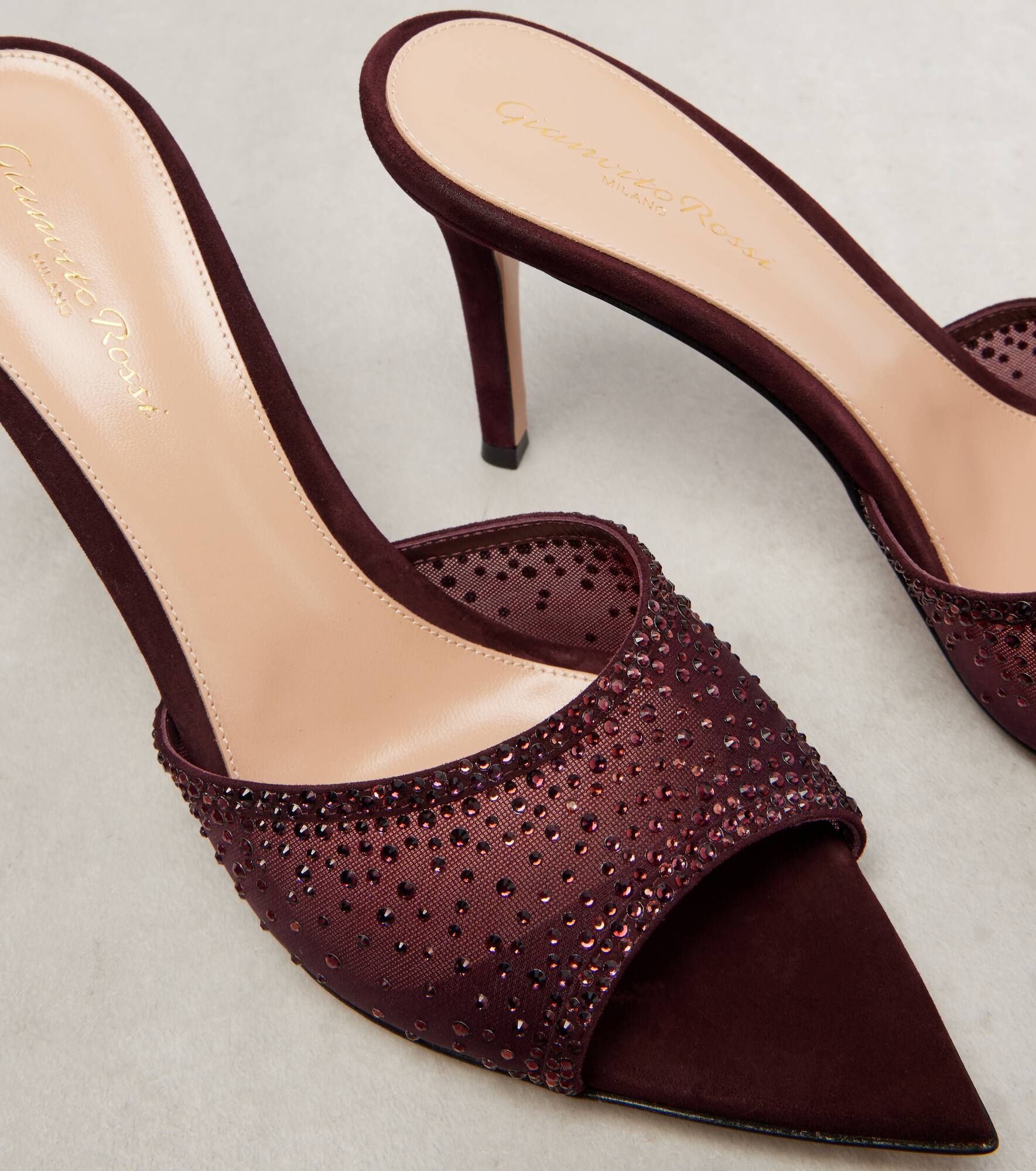 Rania 85 crystal-embellished mules - 5