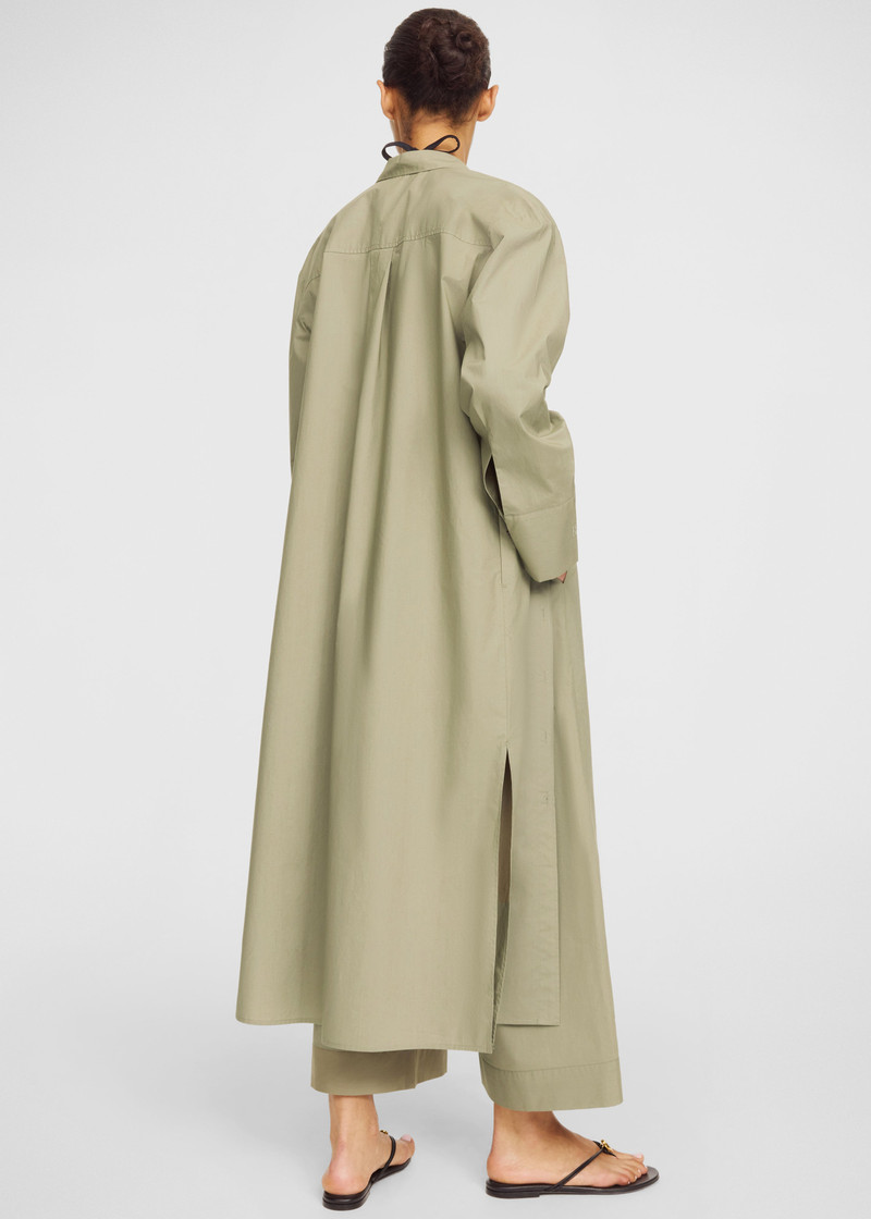 By Malene Birger Perroti Cotton Maxi Dress - Deep Lichen Green 3