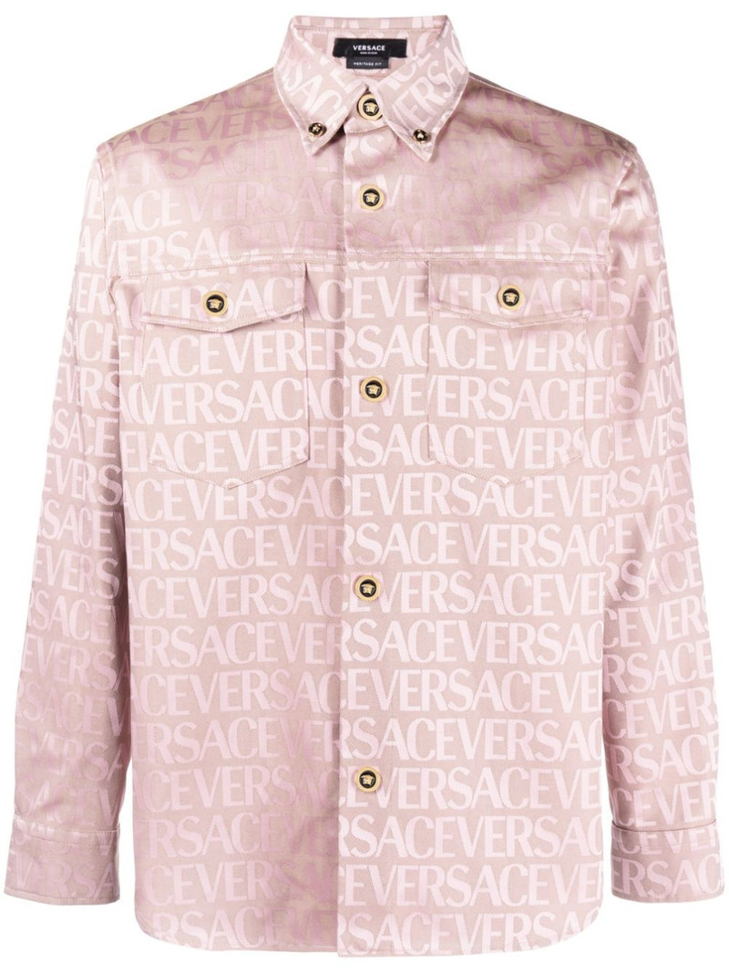 Versace Allover-print shirt jacket - 1