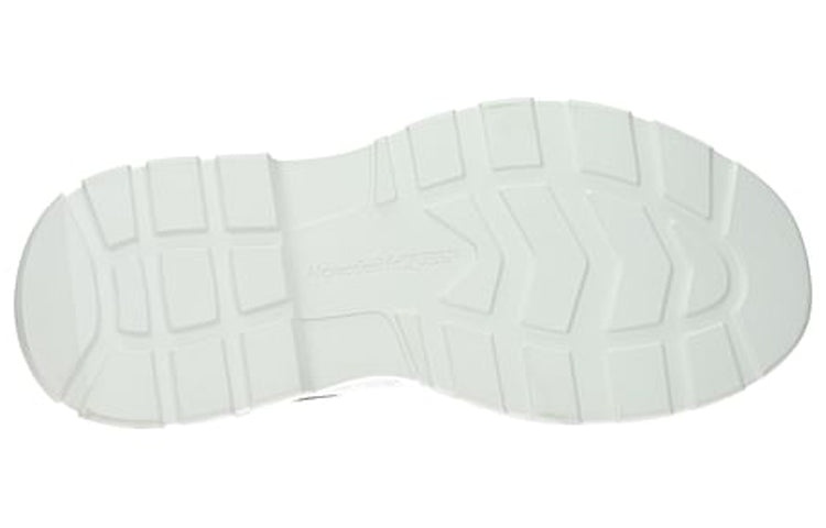 Alexander McQueen Tread Suede-panelled Leather Trainers 'White' 627222WHRH59071 - 5