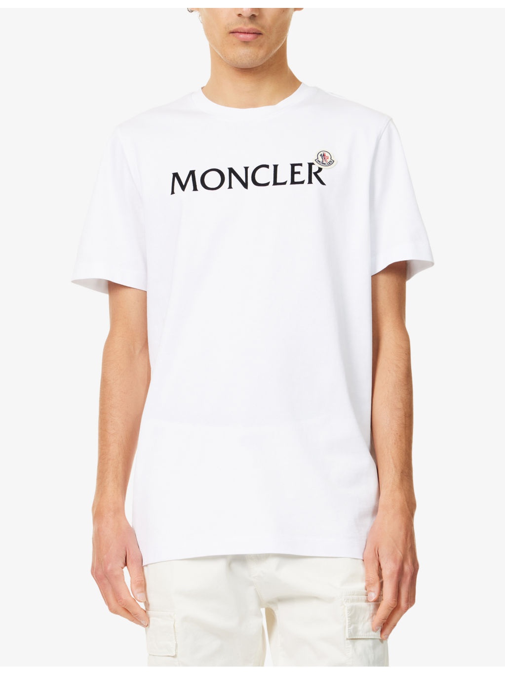 Flocked-Logo Badge Short-Sleeve Cotton-Jersey T-Shirt - 3