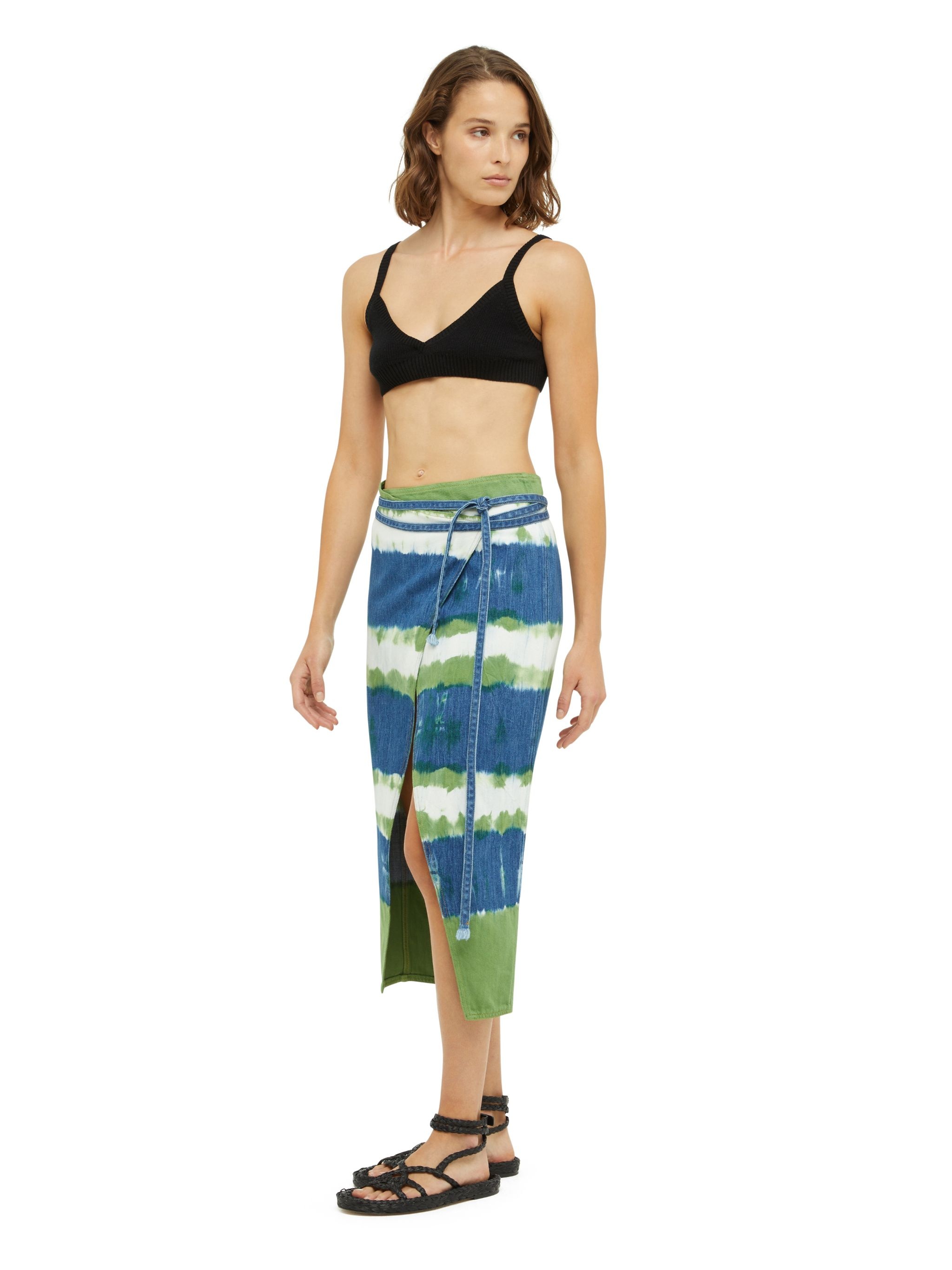 Magic Journey Denim Sarong Skirt - 5