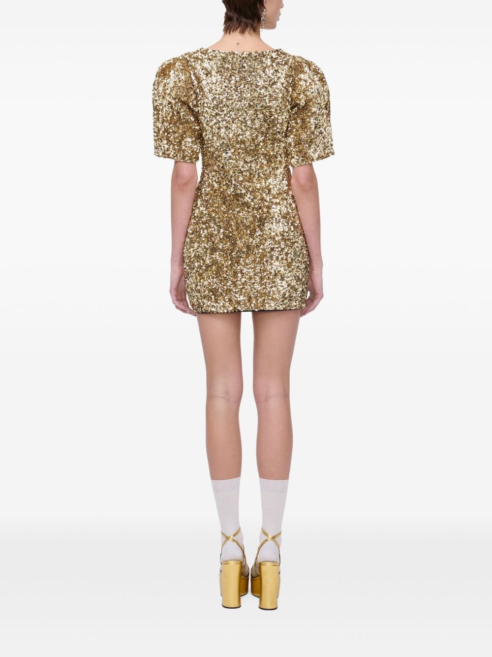 sequin-embellished mini dress - 4