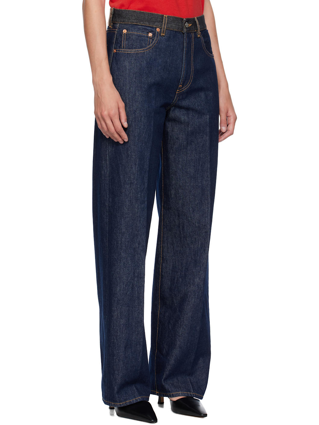 Blue Contrast WB Jeans - 2